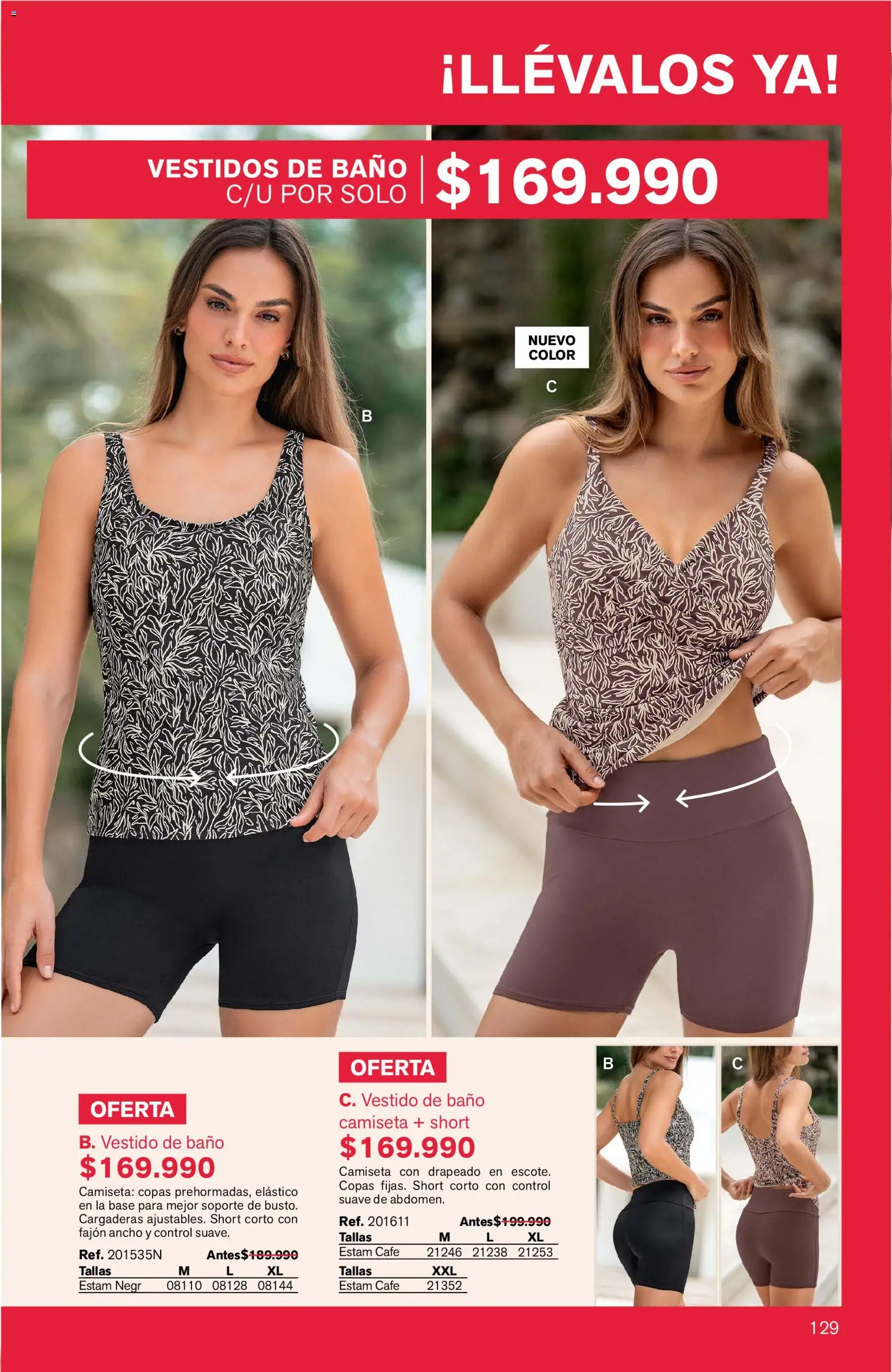 Leonisa revista - valida desde el 04.06.2026 | Página: 129 | Productos: Camiseta, Vestido, Vestido de baño, Café