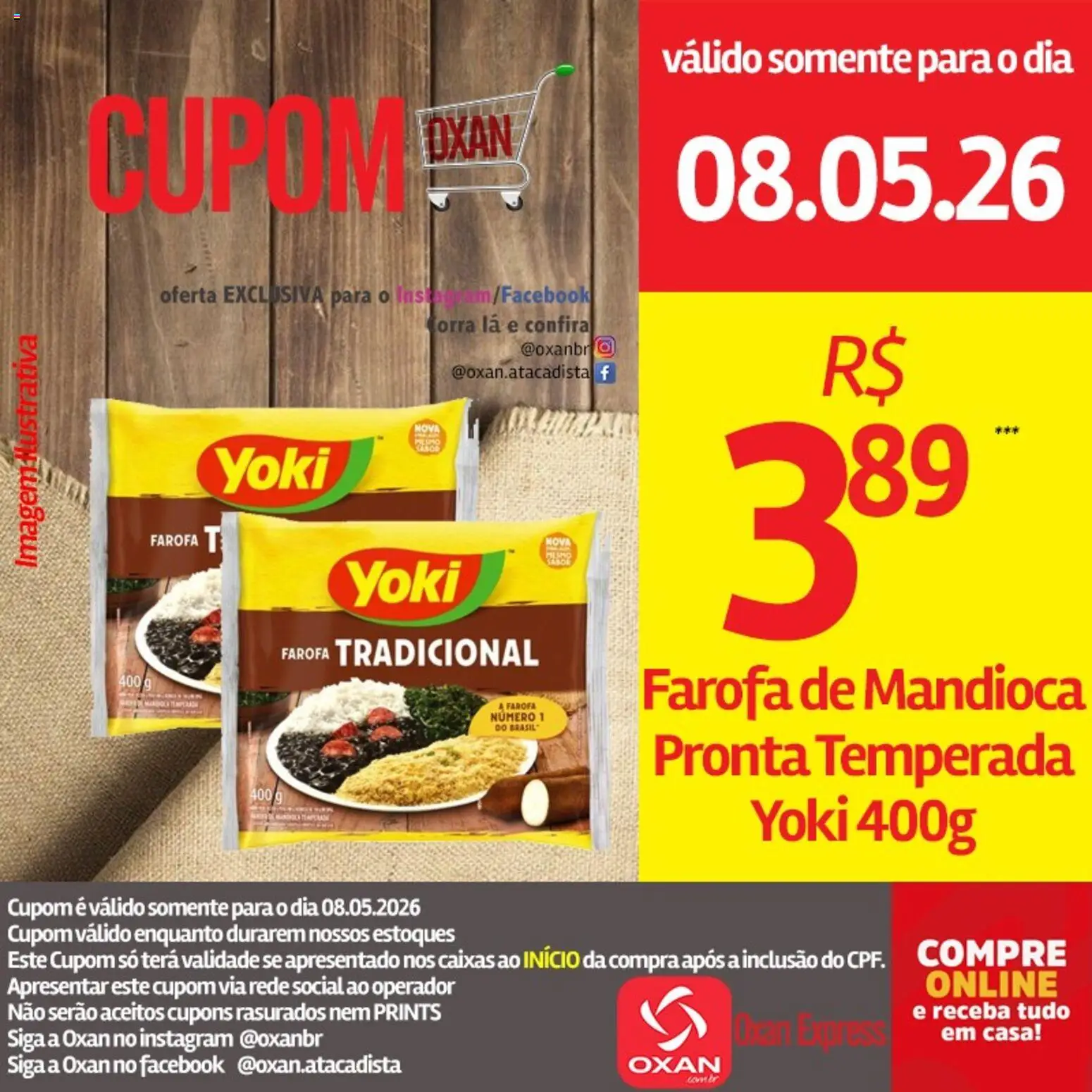 Oxan Atacadista Folheto - válido de 08.05.2026 | Página: 14 | Produtos: Mandioca, Farofa