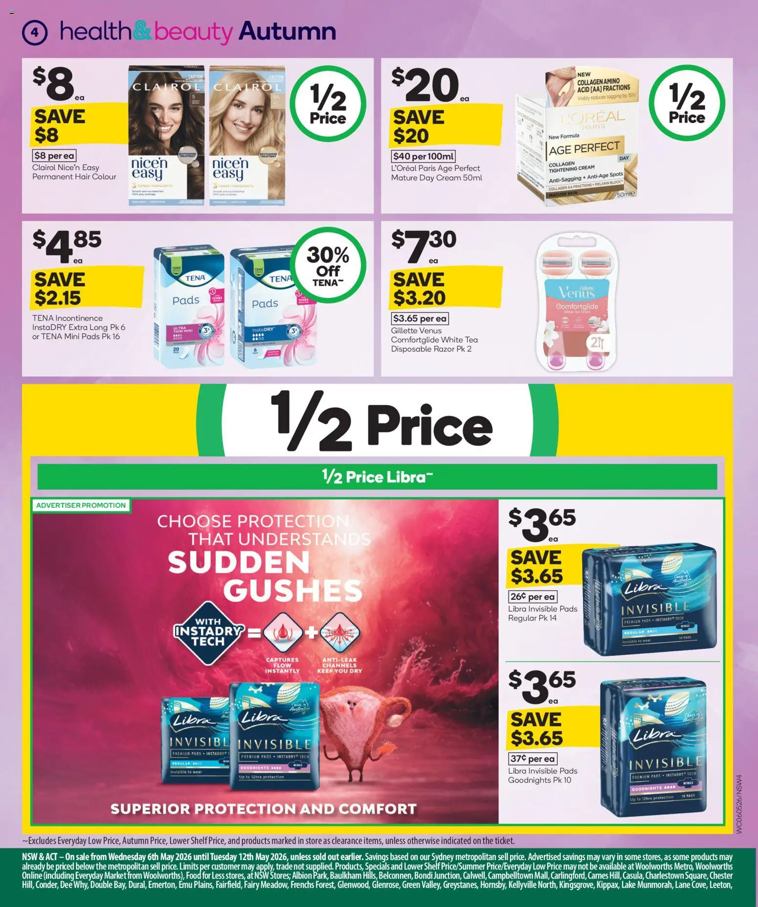 Woolworths catalogue - valid from 06.05.2026 | Page: 4 | Products: Shelf, Hair colour, Tea, Razor