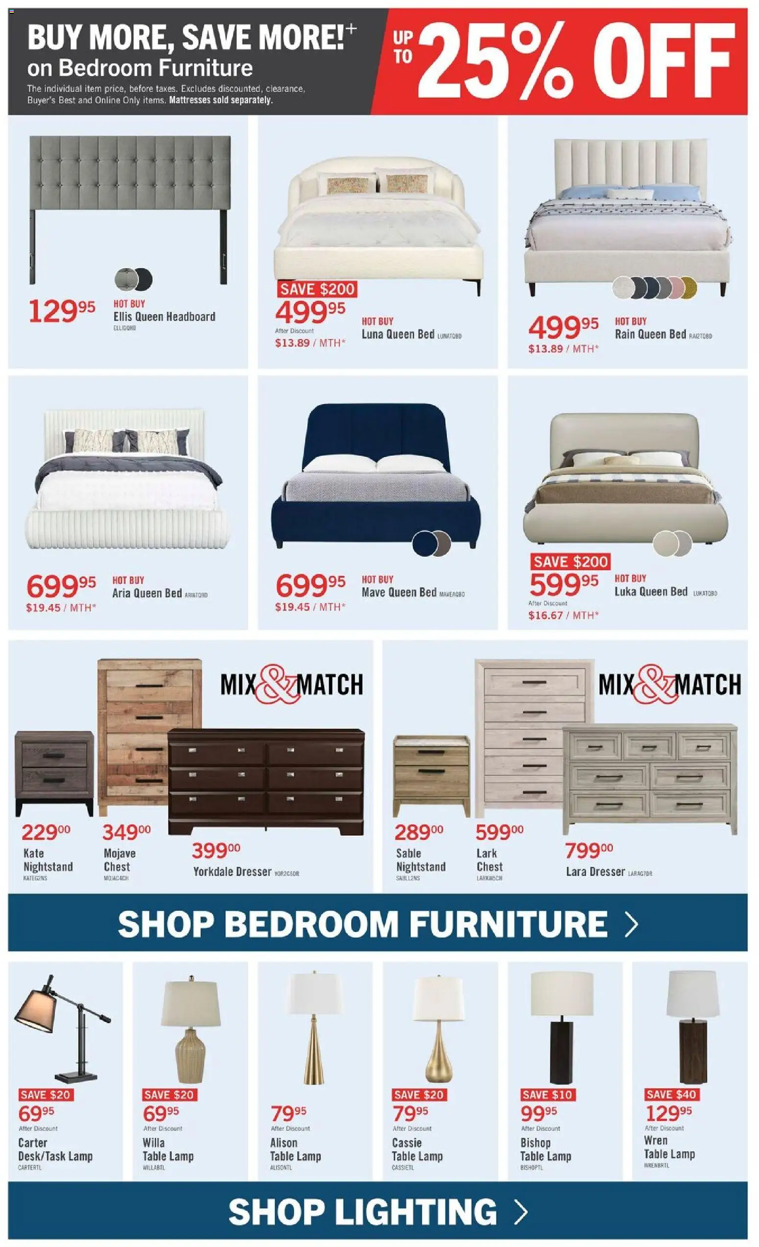 The Brick flyer valid from Jul 9, 2026 | Page: 7 | Products: Bed, Table, Lamp
