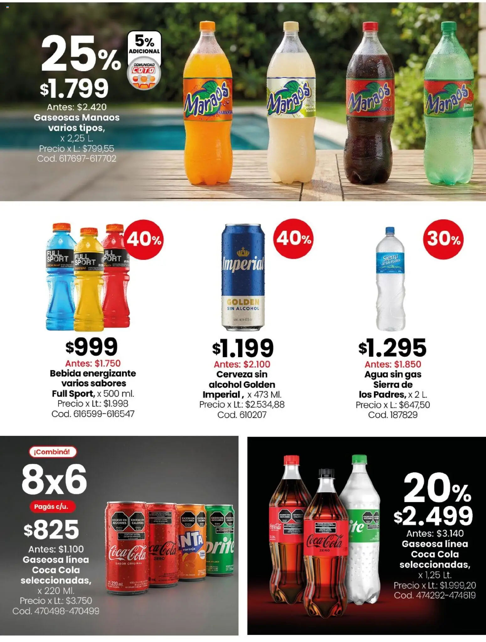 Coto - Almacén y bebidas │ válido desde el 29/06/2026 | Página: 7 | Productos: Gaseosa, Agua, Limón, Sierra