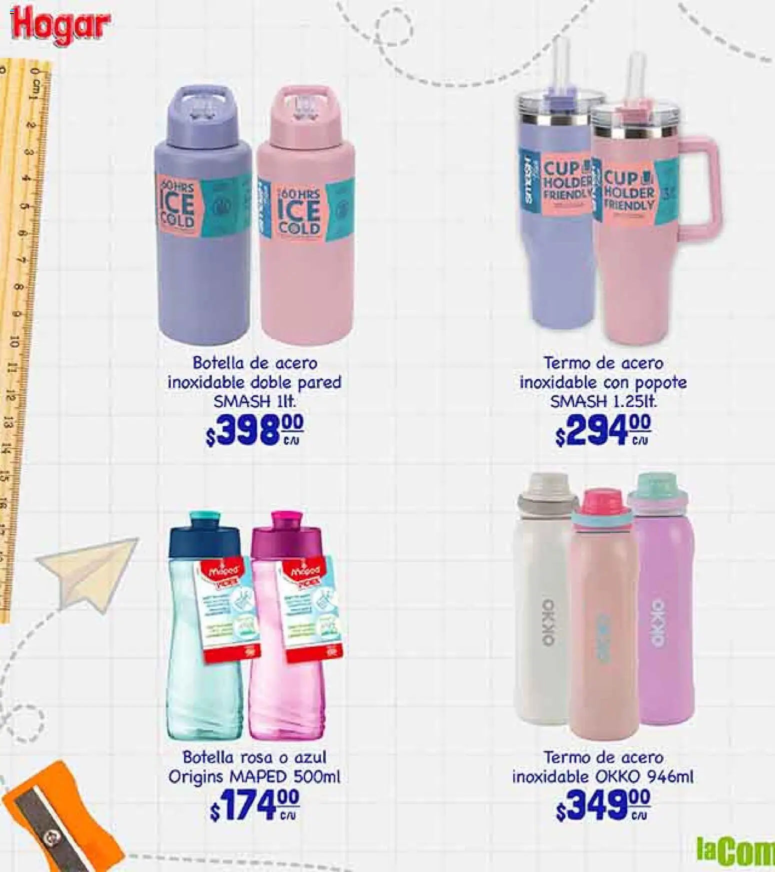 Nuevas ofertas de La Comer válidas en toda la República Mexicana desde el 19/08/2026. ¡Encuentra las mejores ofertas en La Comer folleto! | Página: 34 | Productos: Botella, Termo