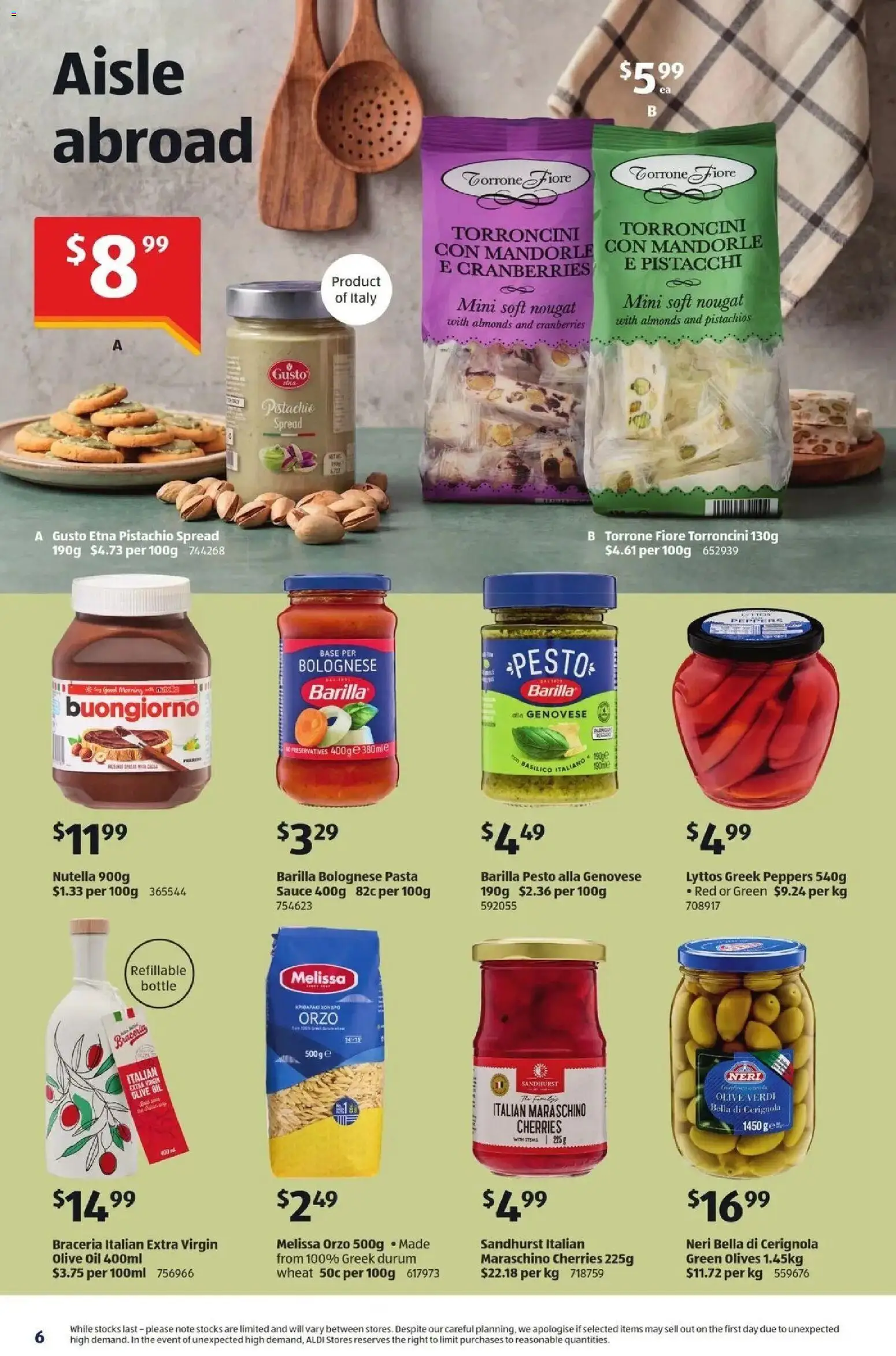 Aldi catalogue - valid from 01/07/2026 | Page: 6 | Products: Almonds, Cherries, Olives, Olive oil