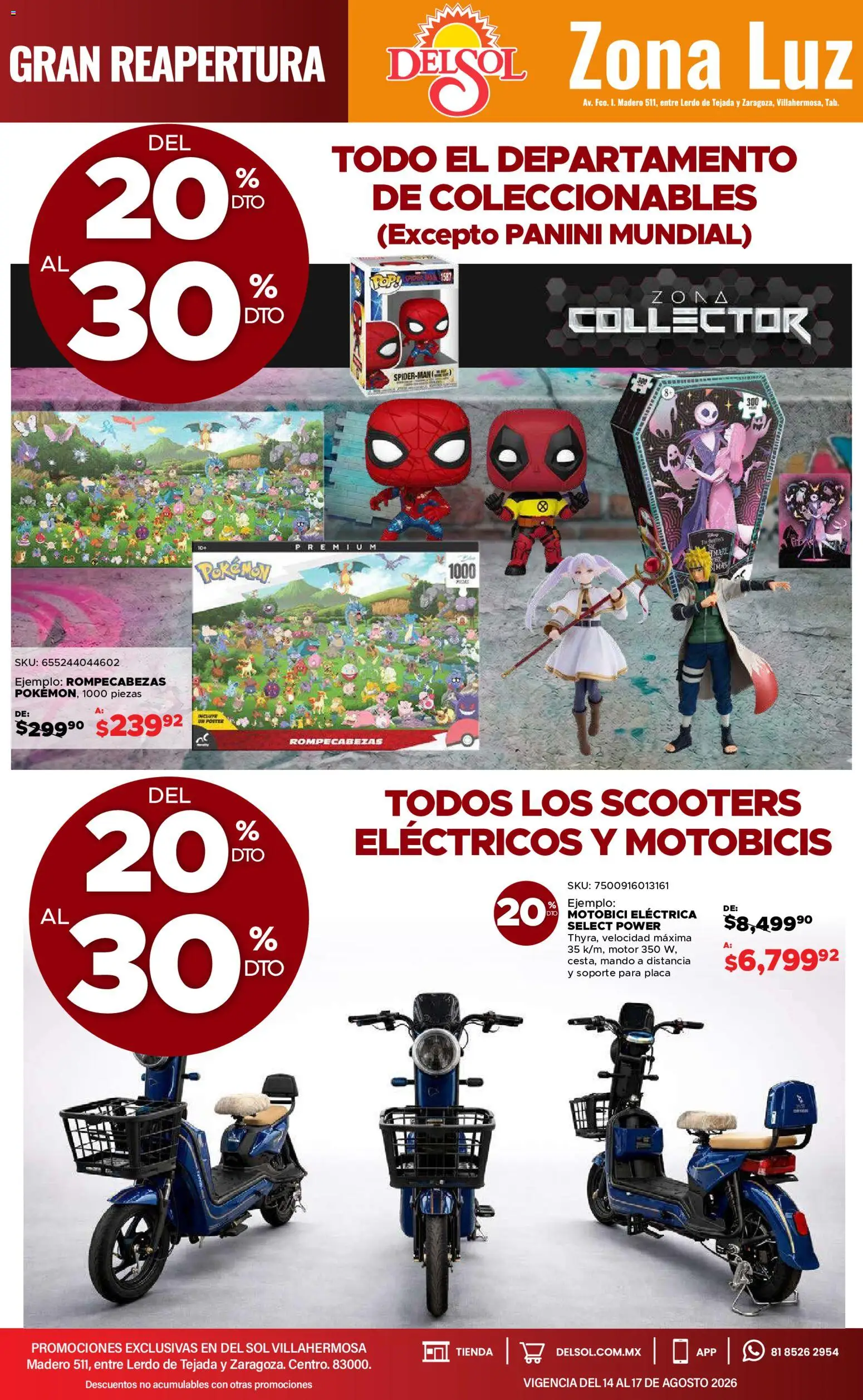 Nuevas ofertas de Del Sol y Woolworth válidas en toda la República Mexicana desde el 14/08/2026. ¡Encuentra las mejores ofertas en Del Sol y Woolworth katalog 4 Días de Grandes Promociones! | Página: 24 | Productos: Top