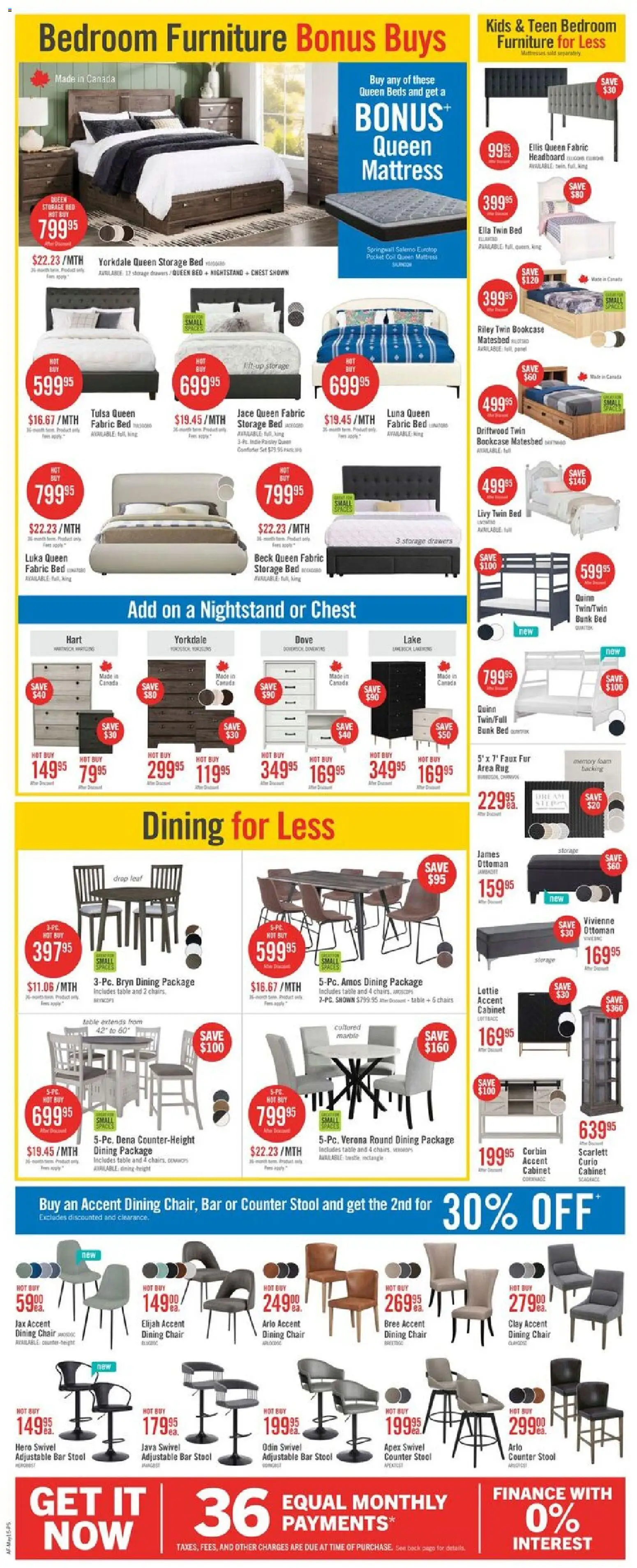 The Brick flyer valid from 15.05.2026 | Page: 10 | Products: Bed, Mattress, Table, Chair