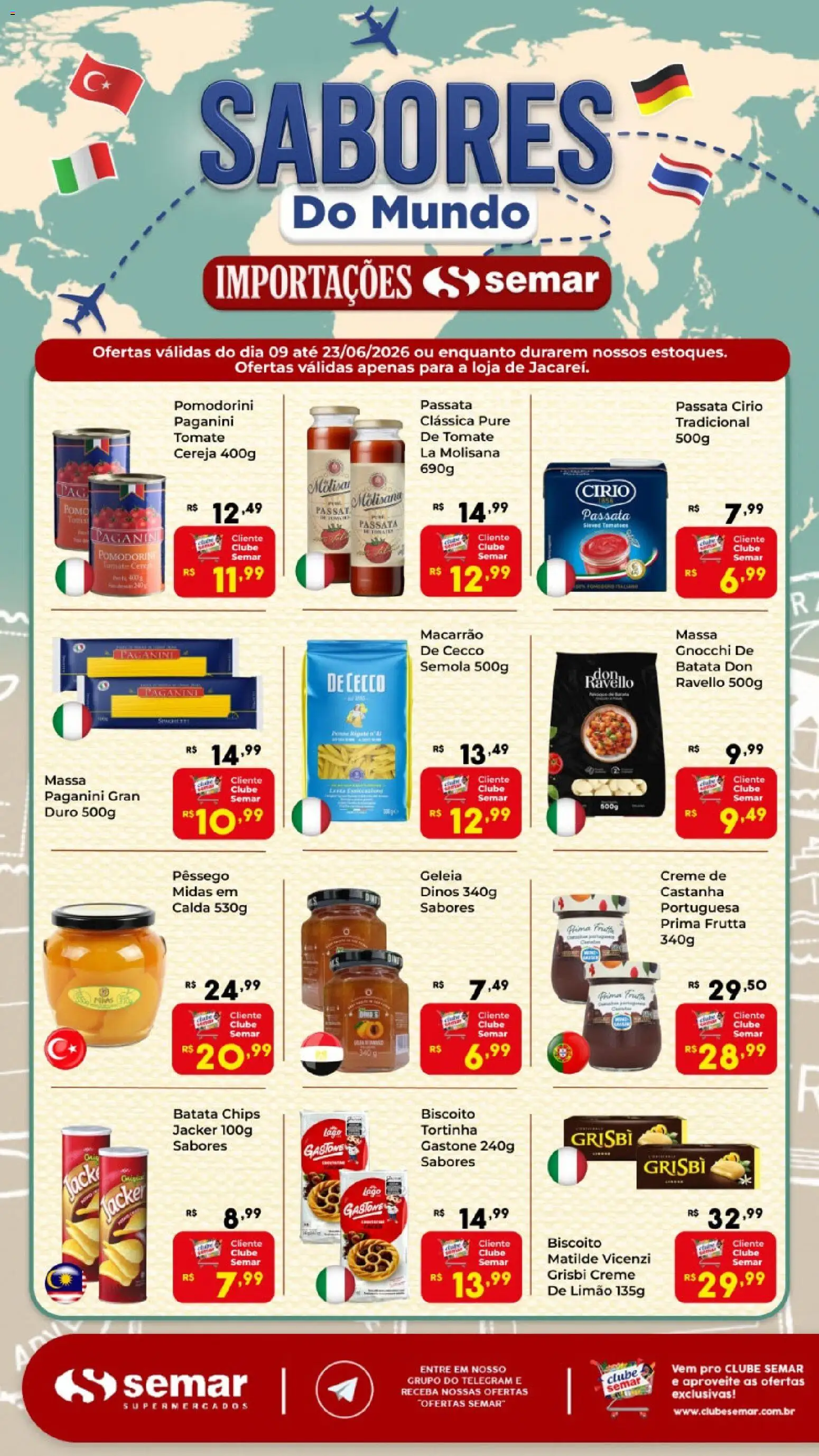 Semar Supermercado Folheto - válido de 09.06.2026 | Página: 1 | Produtos: Cereja, Biscoito, Massa, Creme