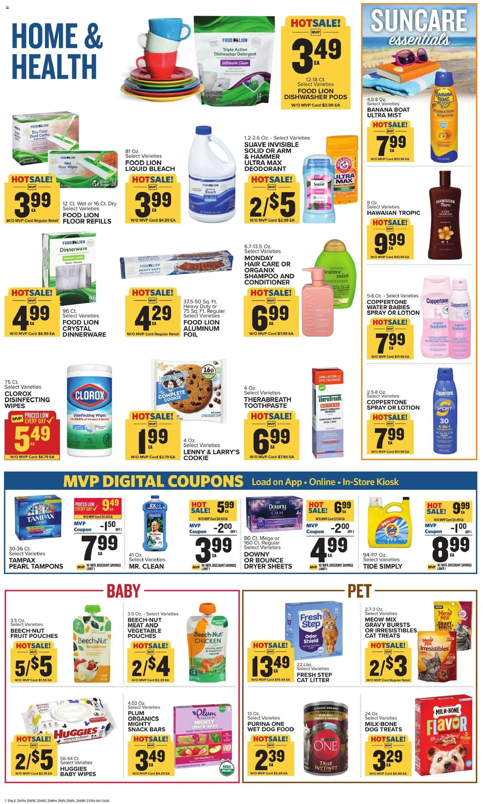 Food Lion Weekly Ad - valid from 13.05.2026 | Page: 13 | Products: Peppermint, Milk, Water, Dishwasher