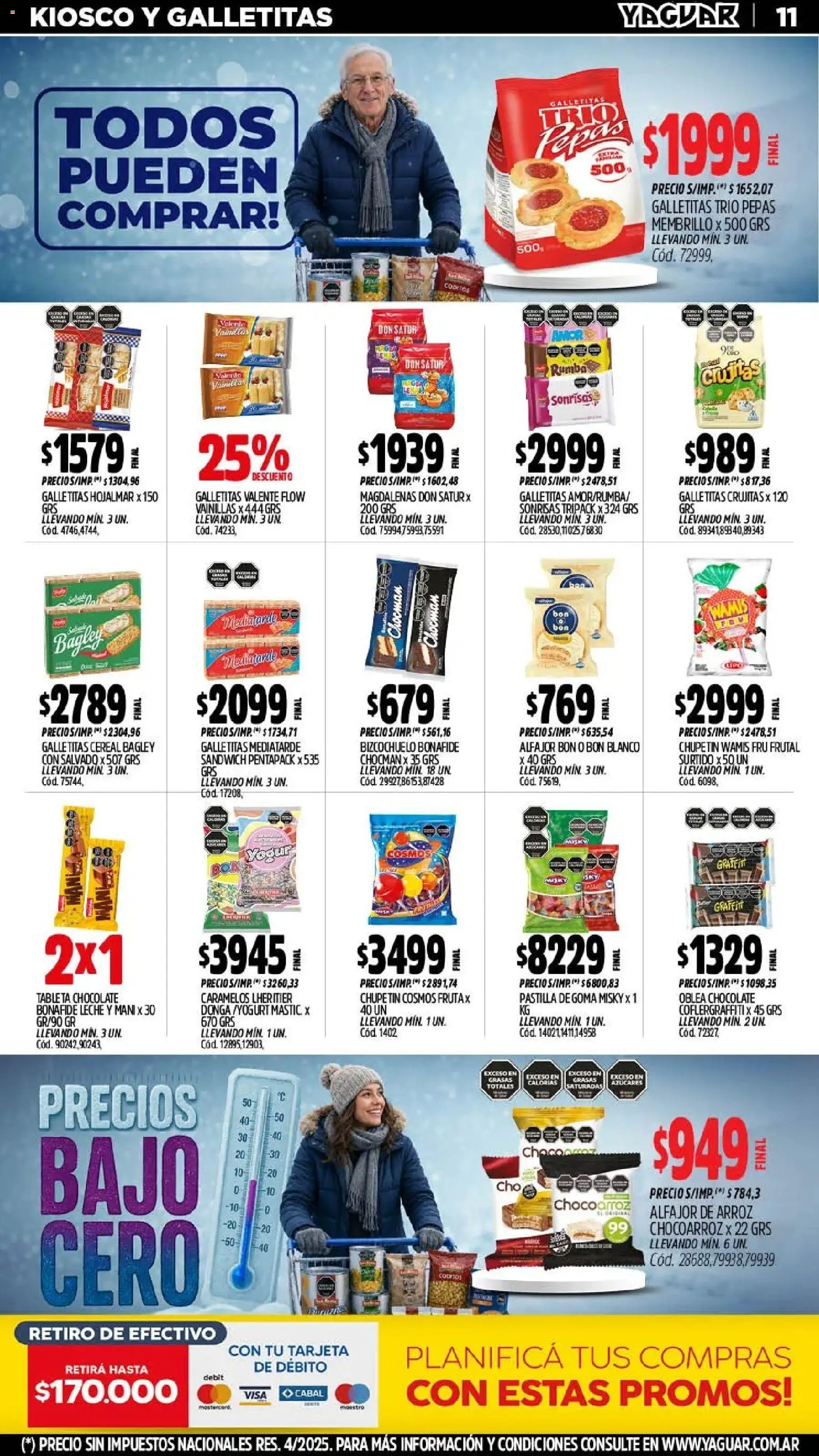 Yaguar - Oferta Semanal Santa Fé │ válido desde el 20/07/2026 | Página: 11 | Productos: Tableta, Galletitas, Mani, Yogur
