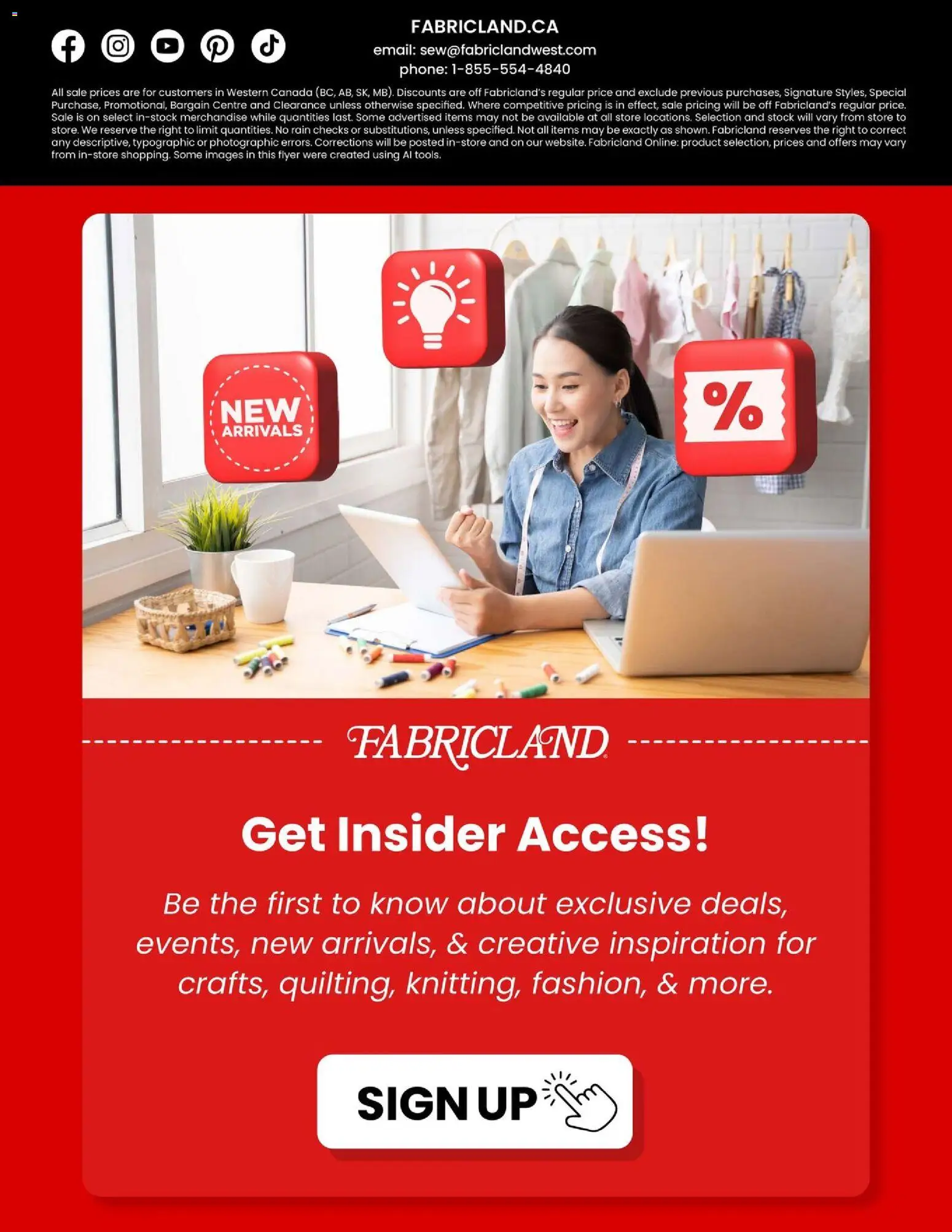 Fabricland flyer valid from Aug 1, 2026 | Page: 14 | Products: Phone