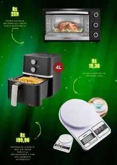 Mercado Livre - Ofertas atuais - Pré-Visualização do folheto da loja Mercado Livre, válido de 06.05.2026 | Página: 3 | Produtos: Forno, Balança, Fritadeira elétrica, Air fryer