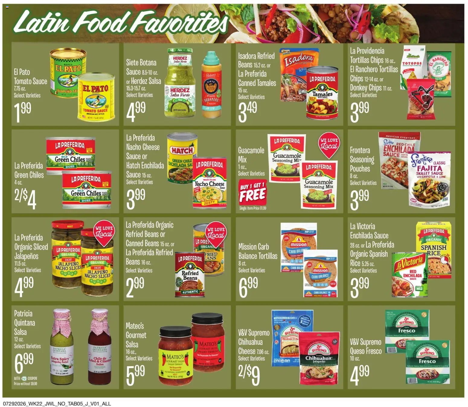 Jewel Osco Specialty & Local - valid from 07/29/2026 | Page: 5 | Products: Rice, Chips, Sauce, Lime