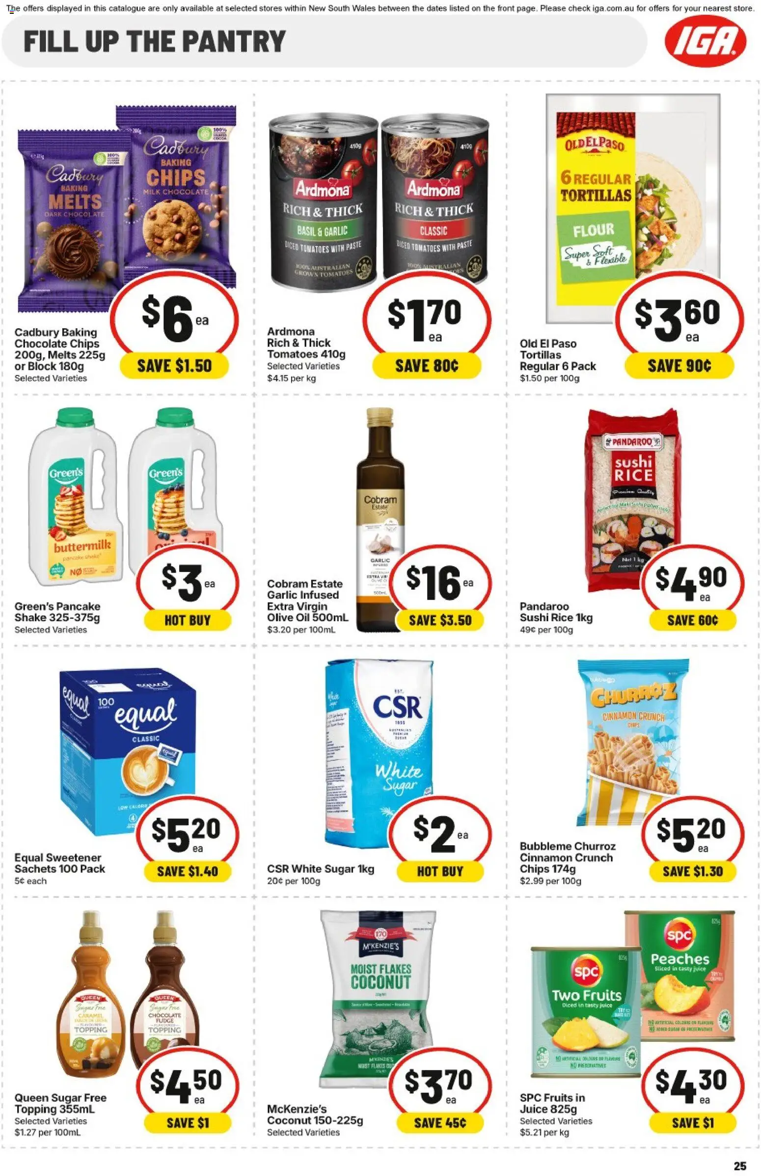 IGA catalogue - valid from 22/07/2026 | Page: 24 | Products: Oil, Chocolate, Flakes, Tortillas