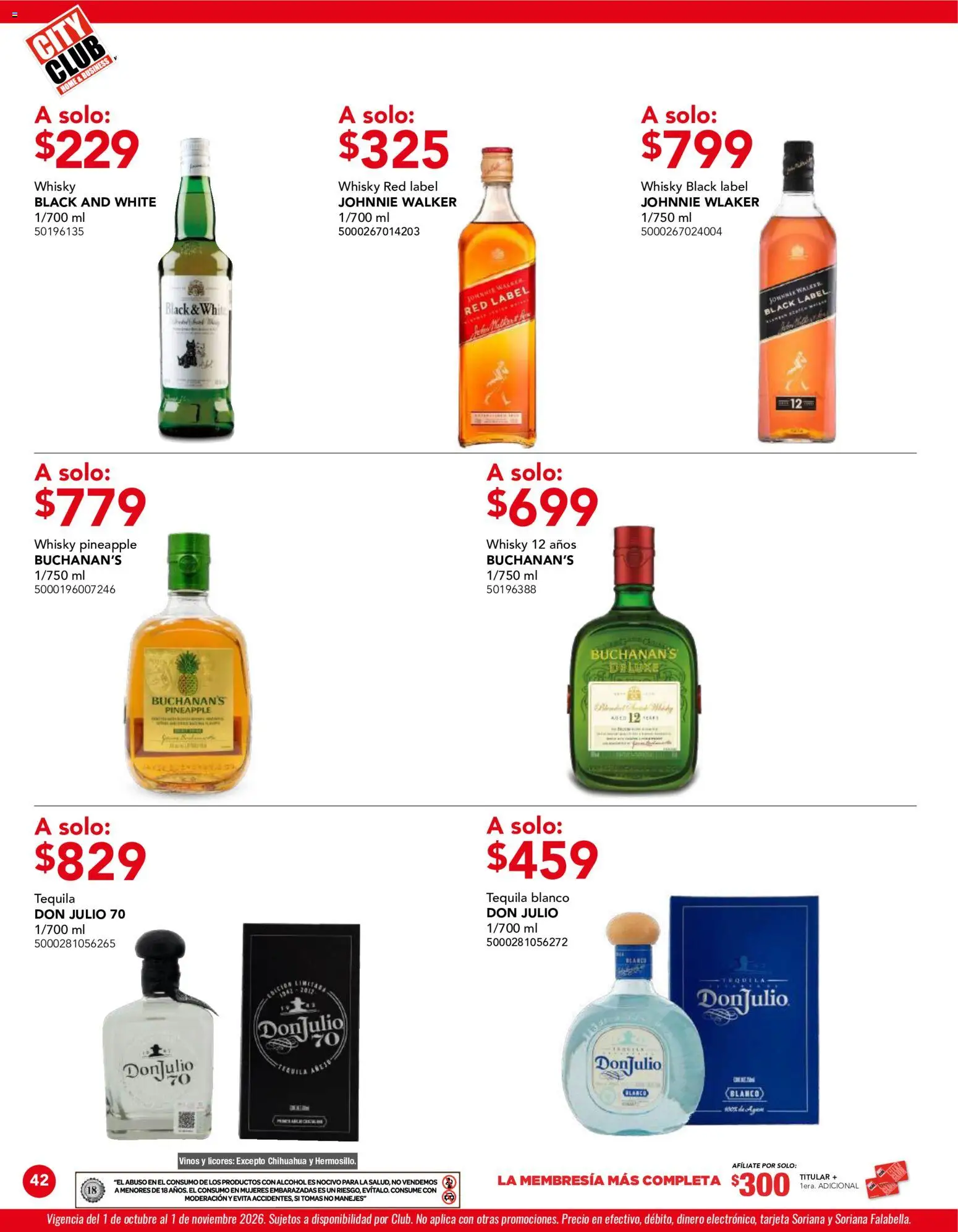 Nuevas ofertas de City Club válidas en toda la República Mexicana desde el 01/10/2026. ¡Encuentra las mejores ofertas en City Club catálogo! | Página: 42