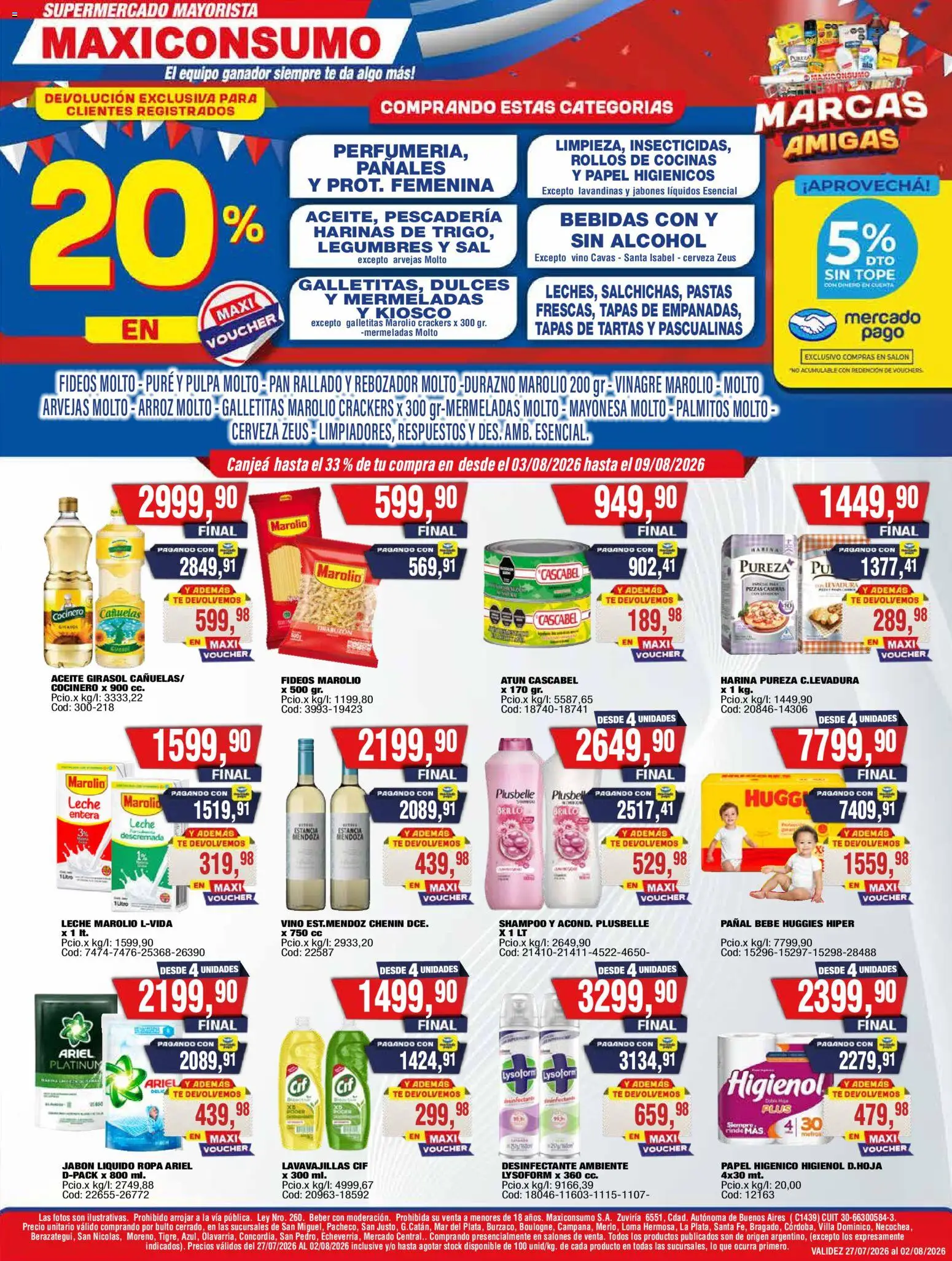 Maxiconsumo ofertas │ válido desde el 03/08/2026 | Página: 1
