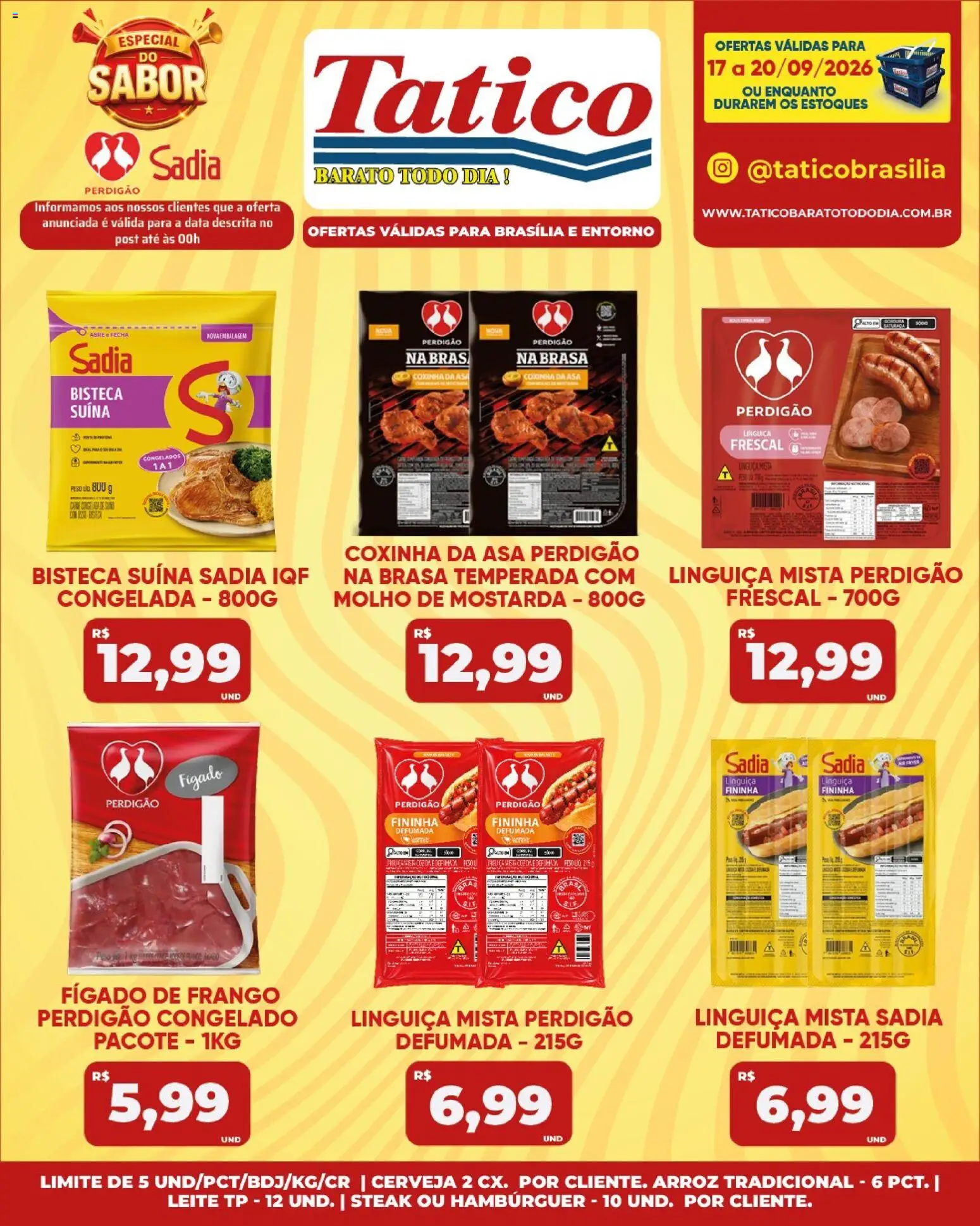 Tatico Folheto - válido de 18/09/2026 | Página: 20 | Produtos: Mostarda, Steak, Linguiça, Arroz