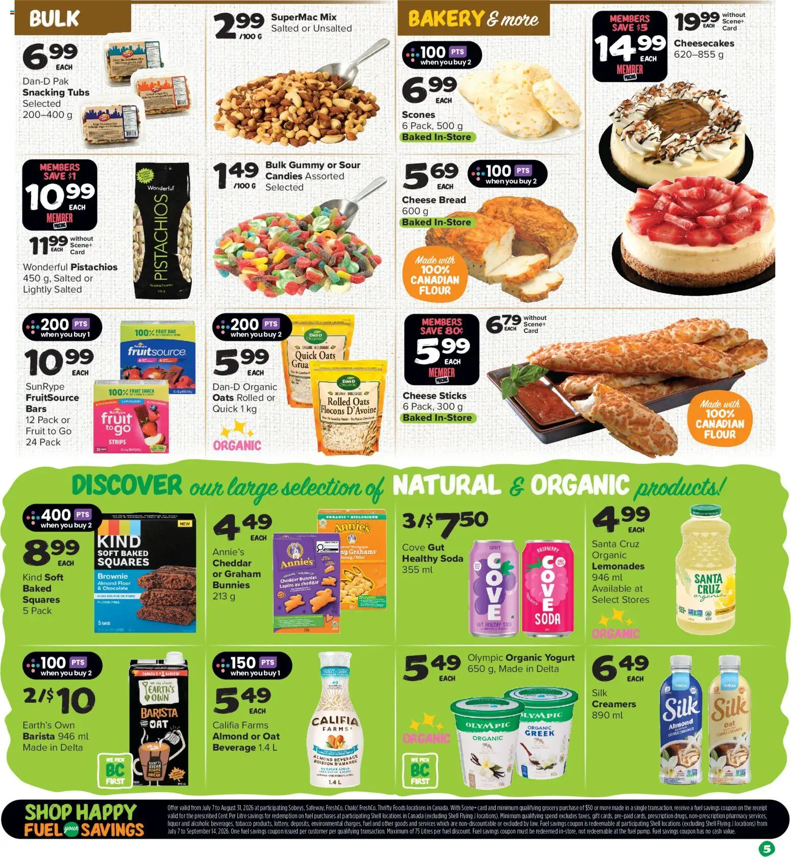 Thrifty Foods flyer valid from Jul 9, 2026 | Page: 6 | Products: Candies, Yogurt, Bread, Chocolate