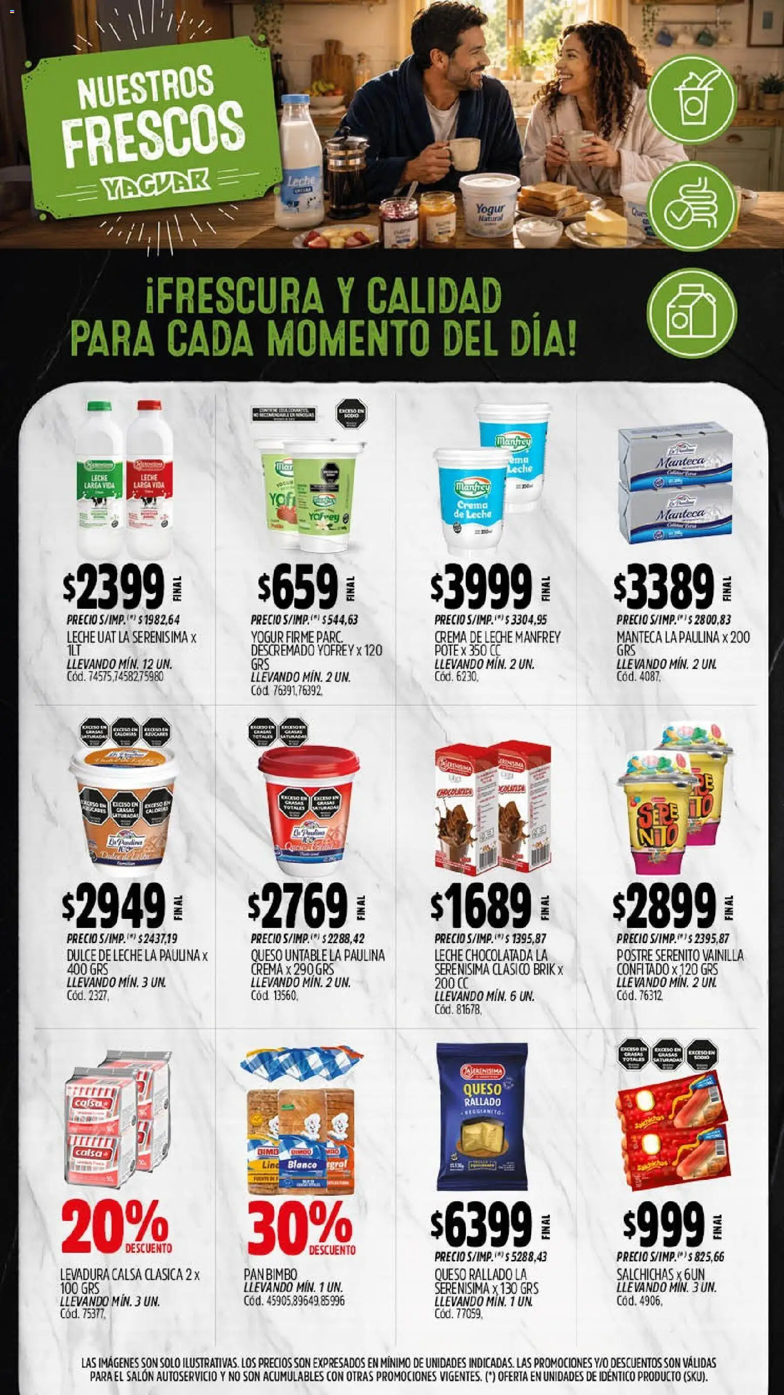 Yaguar - Oferta Semanal Chaco │ válido desde el 14/09/2026 | Página: 9 | Productos: Dulce, Yogur, Chocolatada, Salchichas