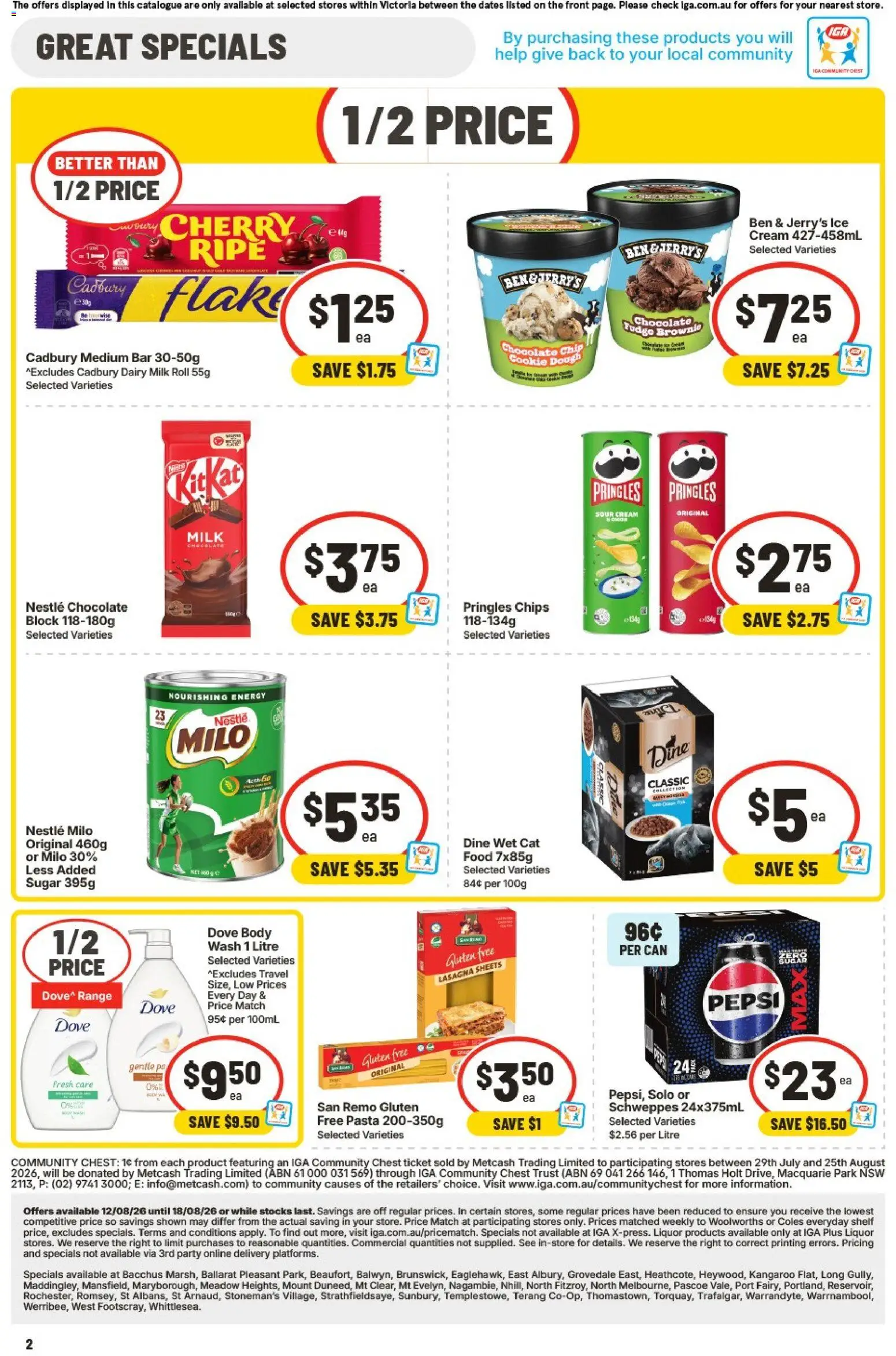 IGA catalogue - valid from 12/08/2026 | Page: 2 | Products: Food, Milk, Meadow, Sour cream
