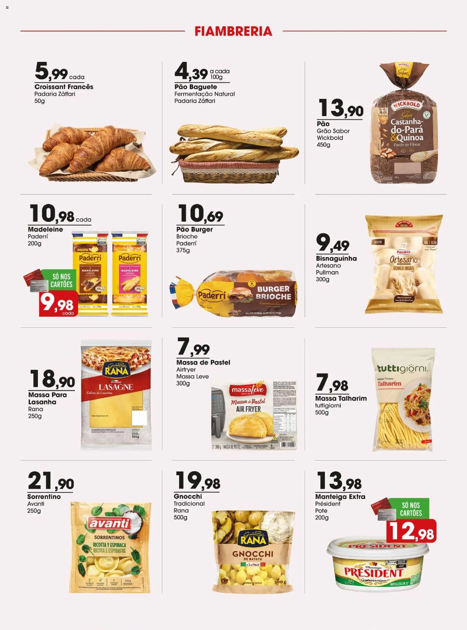 Zaffari Folheto - válido de 14/07/2026 | Página: 10 | Produtos: Talharim, Air fryer, Batata, Massa de pastel