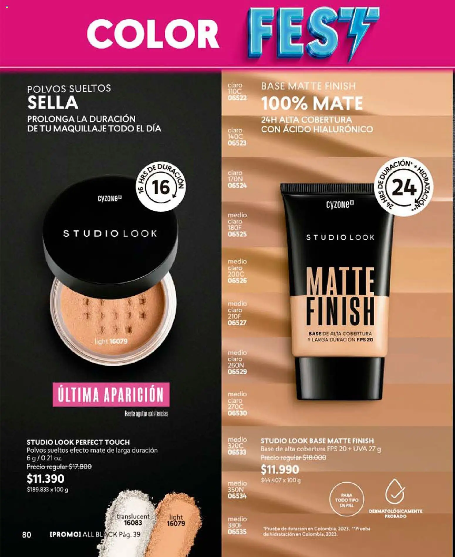Catálogo CyZone Campaña 10 │ válido desde el 01.06.2026 | Página: 80 | Productos: Uva, Maquillaje, Mate, Base