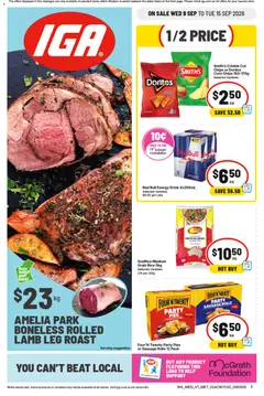 Preview of IGA catalogue - valid from 09/09/2026