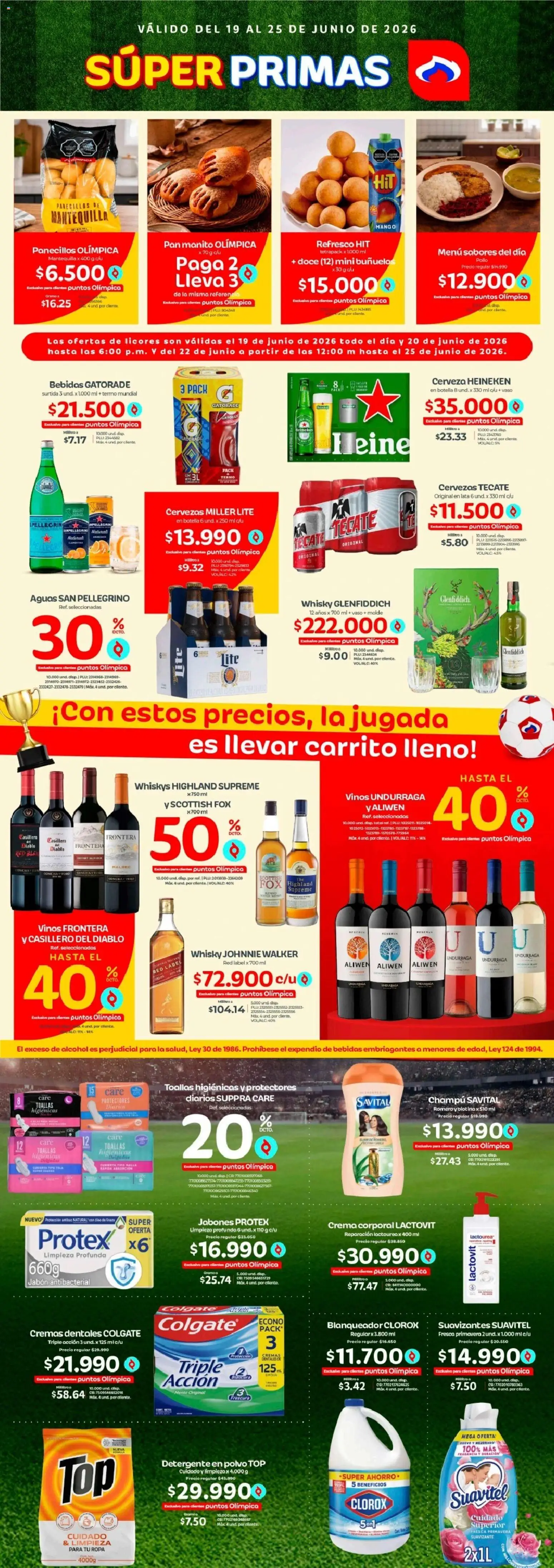 Olímpica revista - valida desde el 19/06/2026 | Página: 3 | Productos: Pollo, Top, Detergente, Ropa