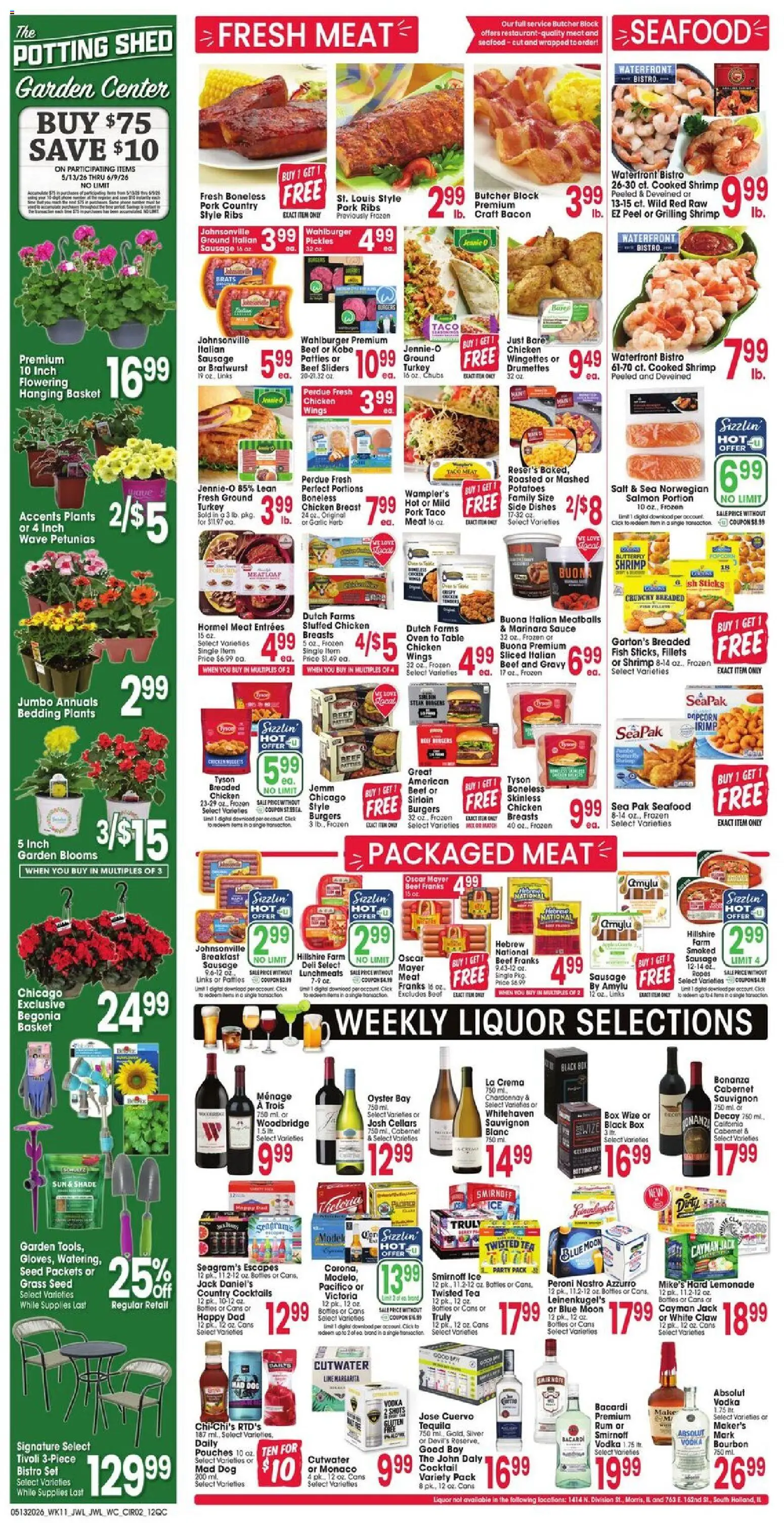 Jewel Osco Weekly Ad - valid from 13.05.2026 | Page: 2 | Products: Pork, Fish, Tea, Beef