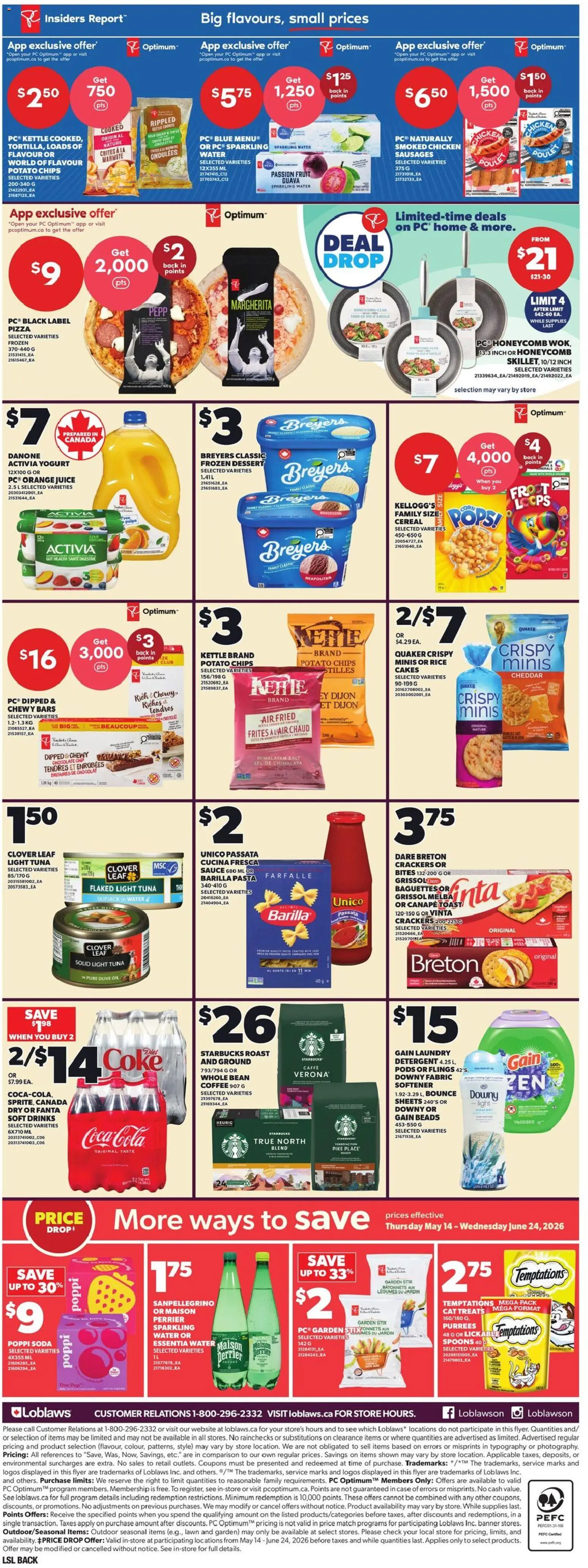 Loblaws flyer valid from 28.05.2026 | Page: 4 | Products: Rice, Kettle, Oil, Coffee