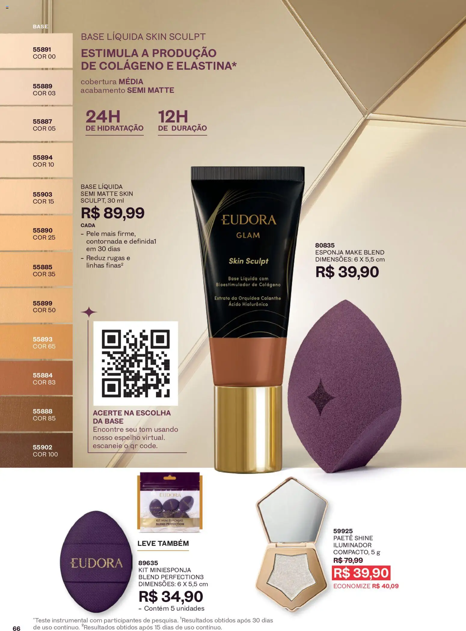 Eudora Folheto - válido de 16/09/2026 | Página: 69 | Produtos: Colágeno, Esponjas, Orquídea, Esponja