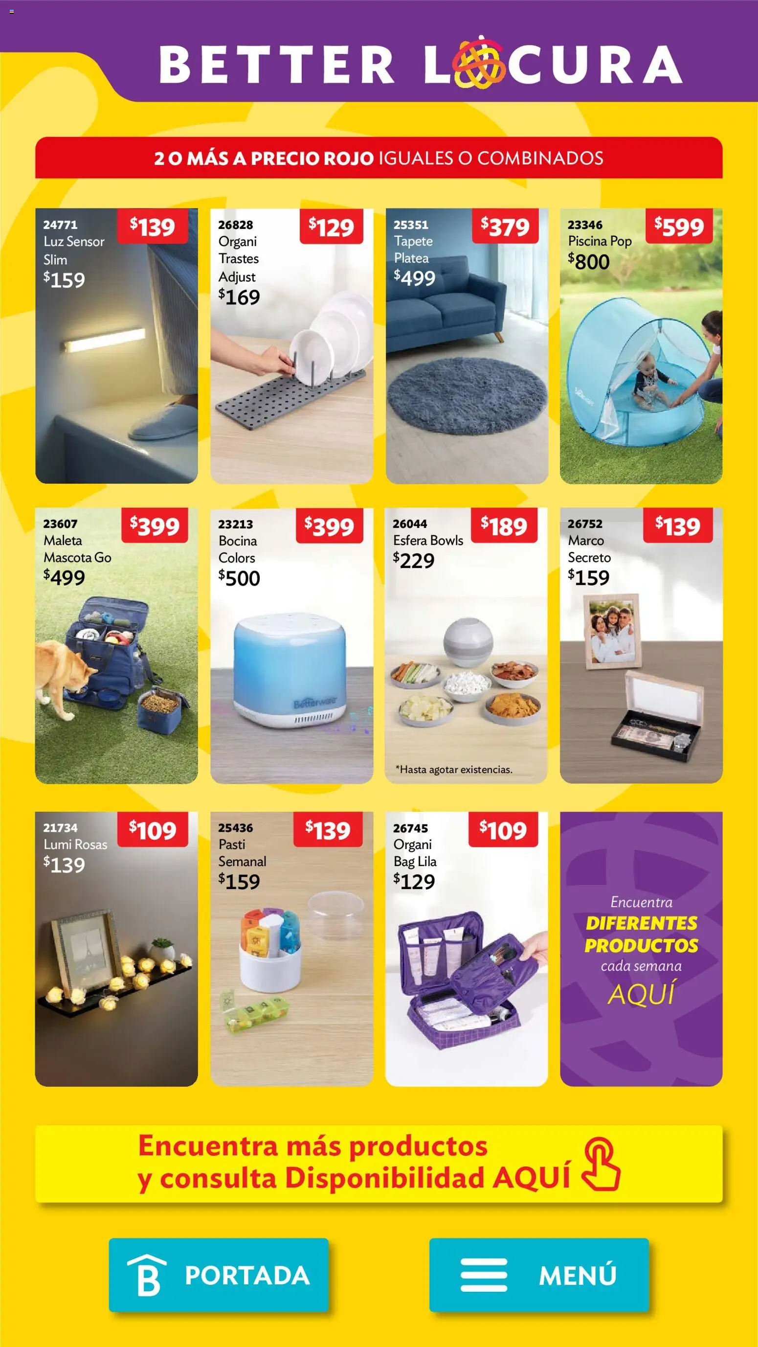 Nuevas ofertas de Betterware válidas en toda la República Mexicana desde el 28/09/2026. ¡Encuentra las mejores ofertas en Betterware campaña 10 2026! | Página: 111