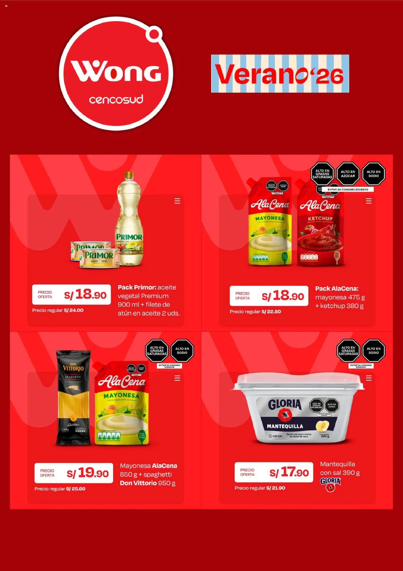 Catálogo Wong válido desde 03/08/2026 | Página: 2 | Productos: Mantequilla, Aceite