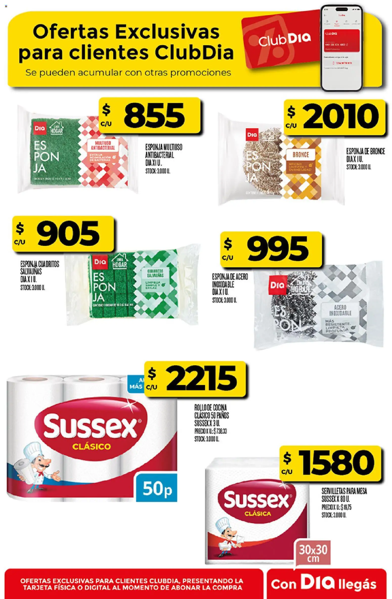 Supermercado DIA Ofertas │ válido desde el 26/08/2026 | Página: 23 | Productos: Cocina, Servilletas, Mesa, Esponja