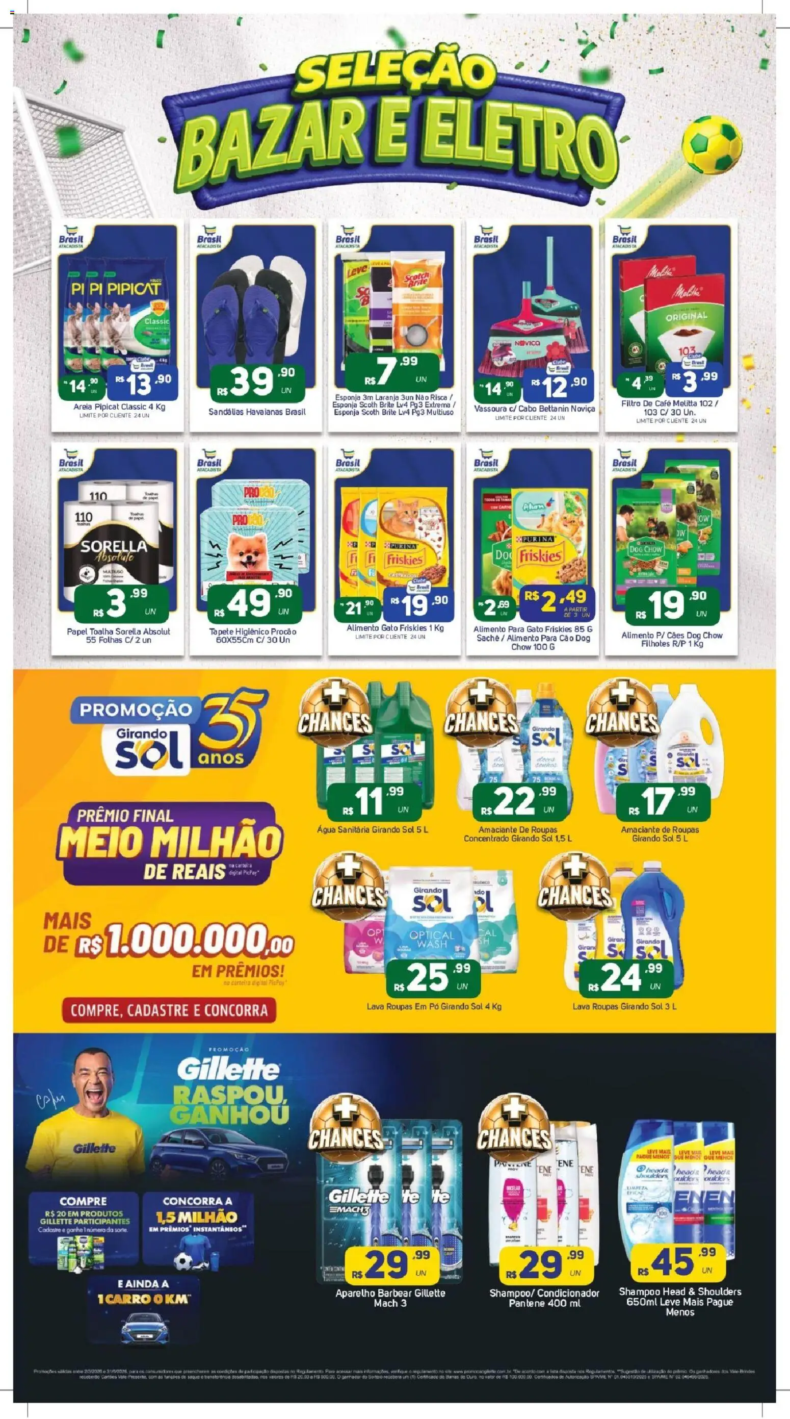 Brasil Atacadista Folheto - válido de 04.05.2026 | Página: 9 | Produtos: Esponja, Amaciante de roupas, Sandálias, Amaciante