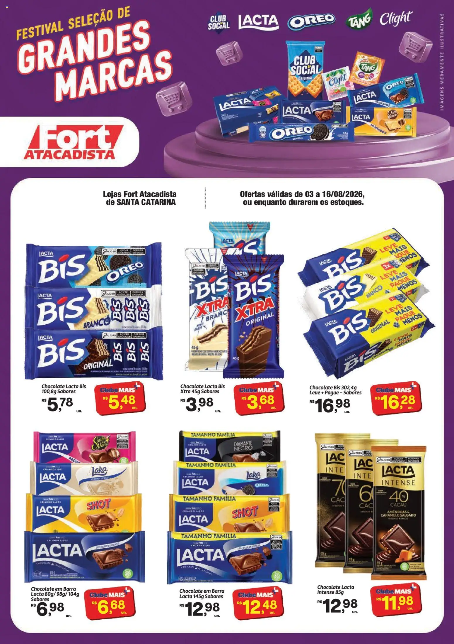 Fort Atacadista Folheto - válido de 03/08/2026 | Página: 1 | Produtos: Chocolate, Chocolate em barra, Açúcar, Amêndoas