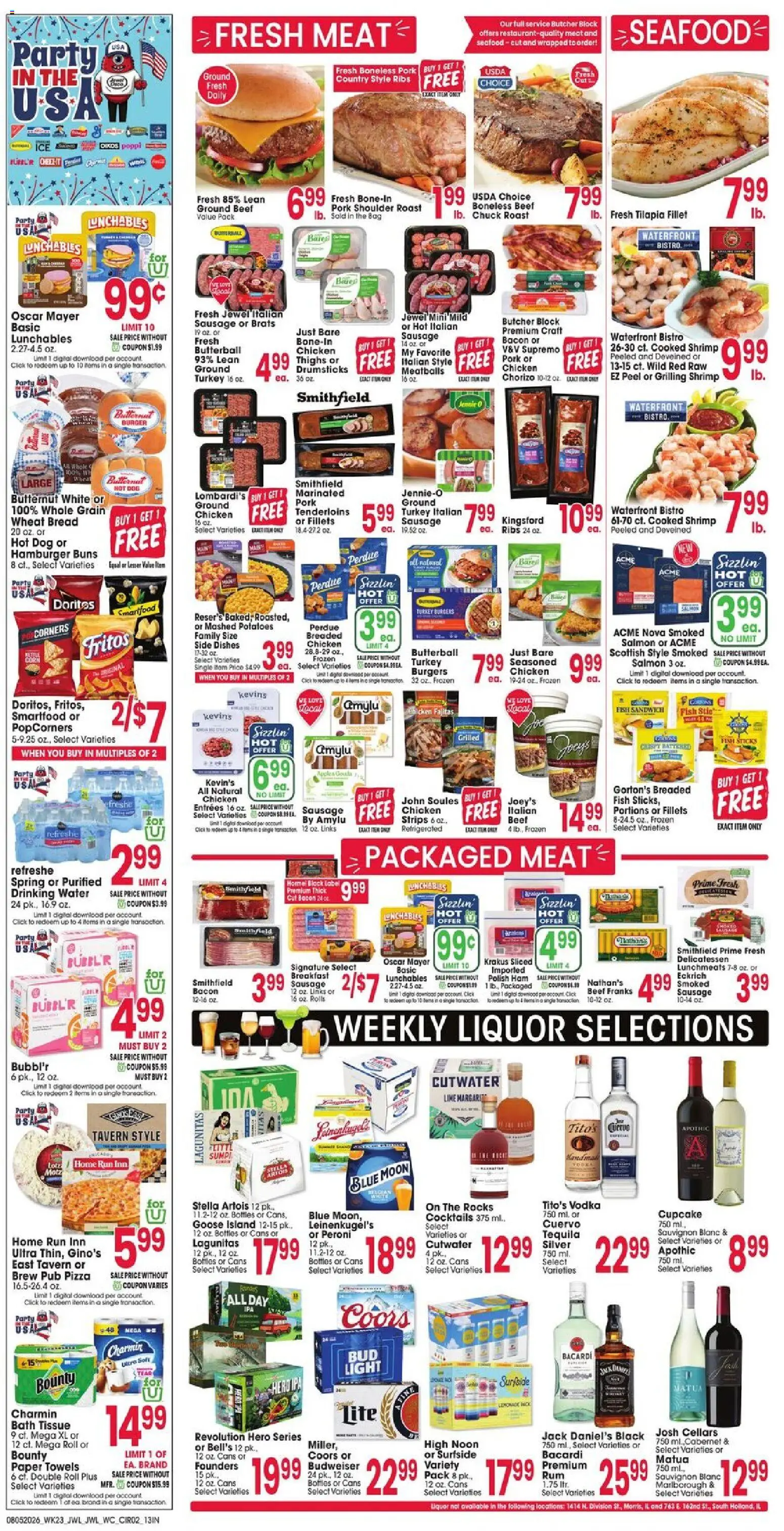 Jewel Osco Weekly Ad - valid from 08/05/2026 | Page: 2 | Products: Ham, Fish, Lime, Cupcake