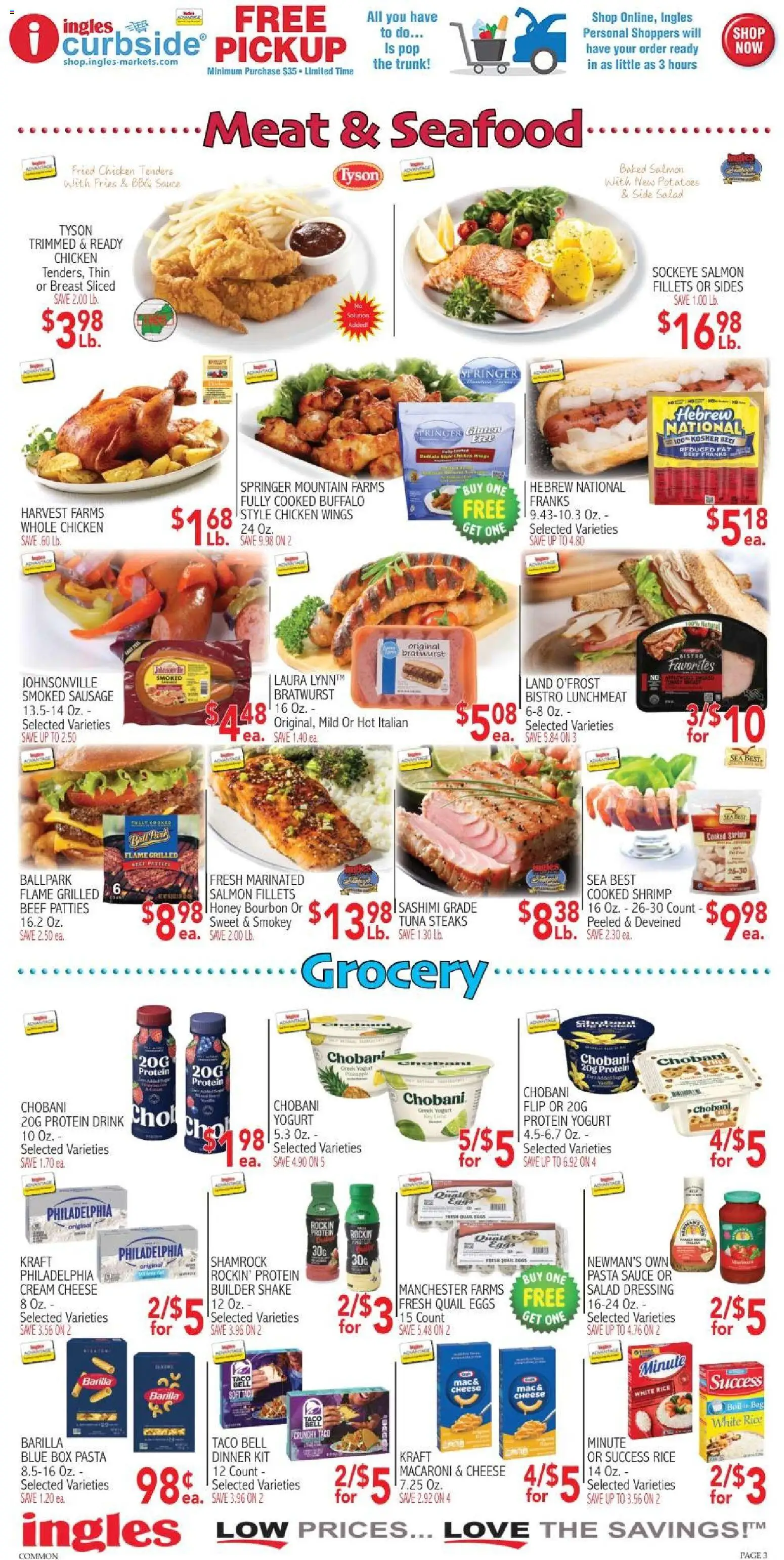 Ingles Weekly Ad - valid from 10.06.2026 | Page: 3 | Products: Yogurt, Rice, Bourbon, Cream