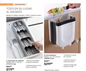 Vista previa de A. Organizador de cubiertos*, Plástico. 40 x 11 x 5.5 cm (171614) 15 pts, nuevo folleto de la tienda, válido en México a partir del 10/07/2026 | Página: 146 | Productos: Organizador