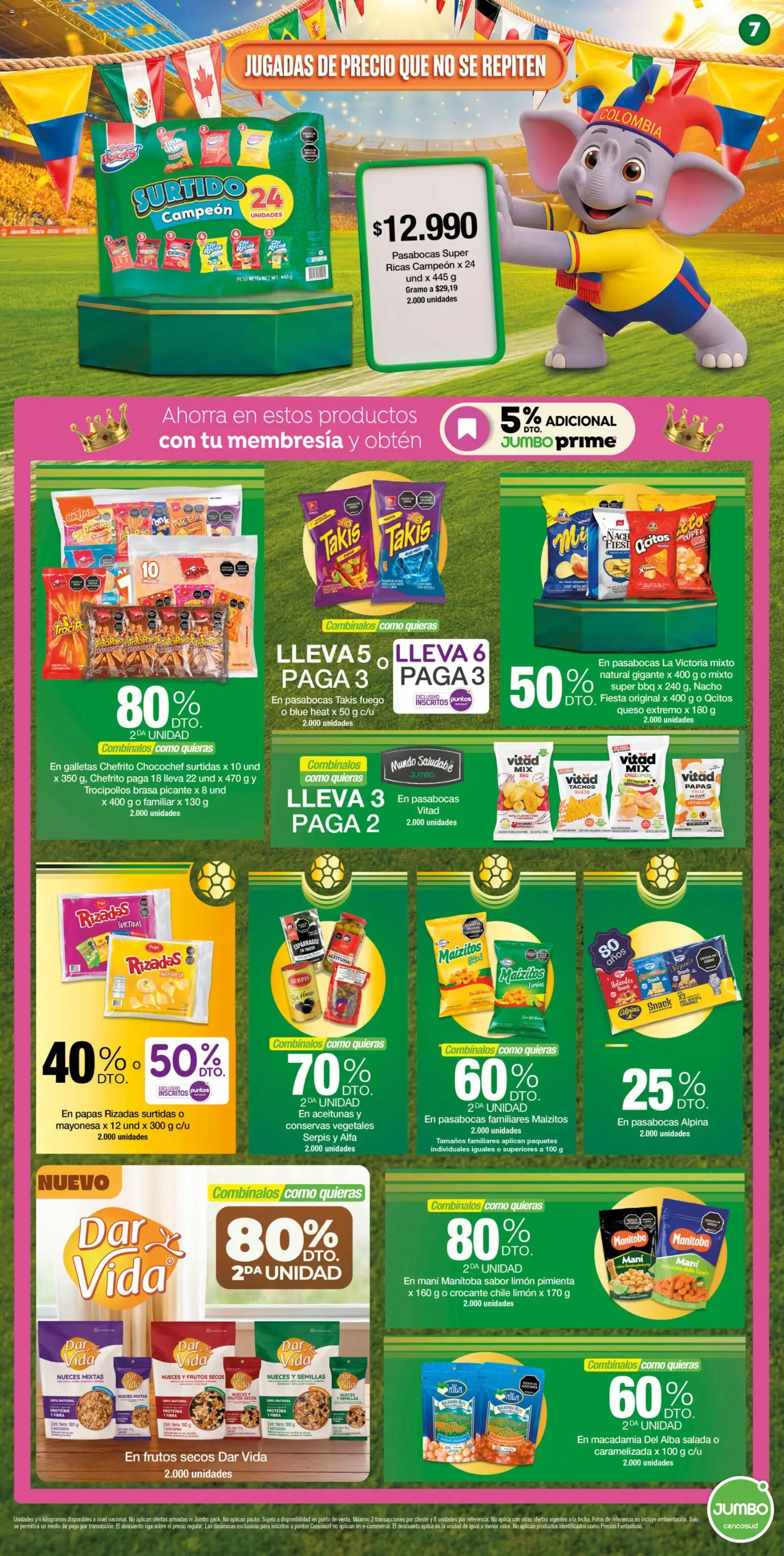 Jumbo revista - valida desde el 25/06/2026 | Página: 7 | Productos: Pimienta, Galletas, Papas, Frutos secos