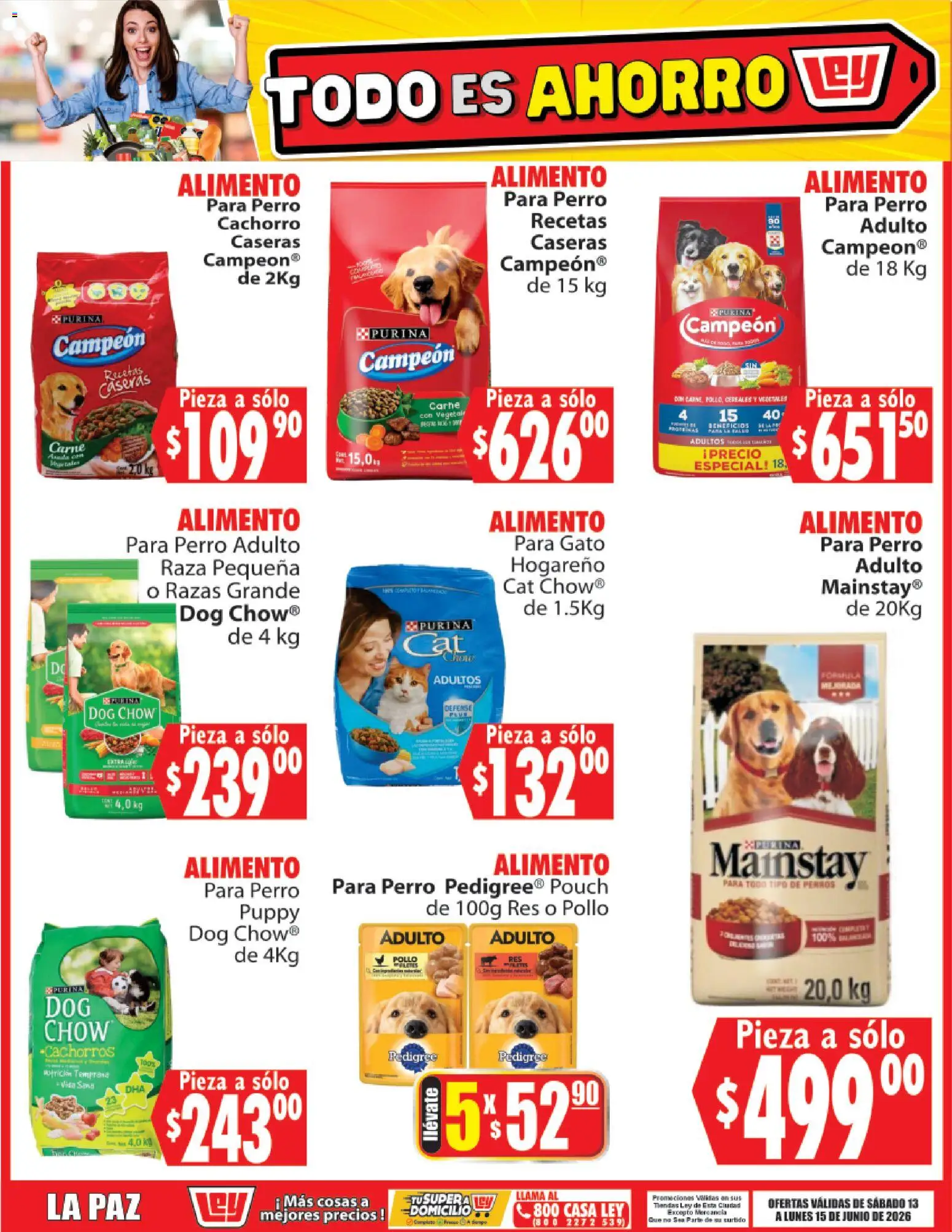 Nuevas ofertas de Casa Ley válidas en toda la República Mexicana desde el 13.06.2026. ¡Encuentra las mejores ofertas en Casa Ley folleto Todo es ahorro! | Página: 12 | Productos: Pollo, Res, Cereales