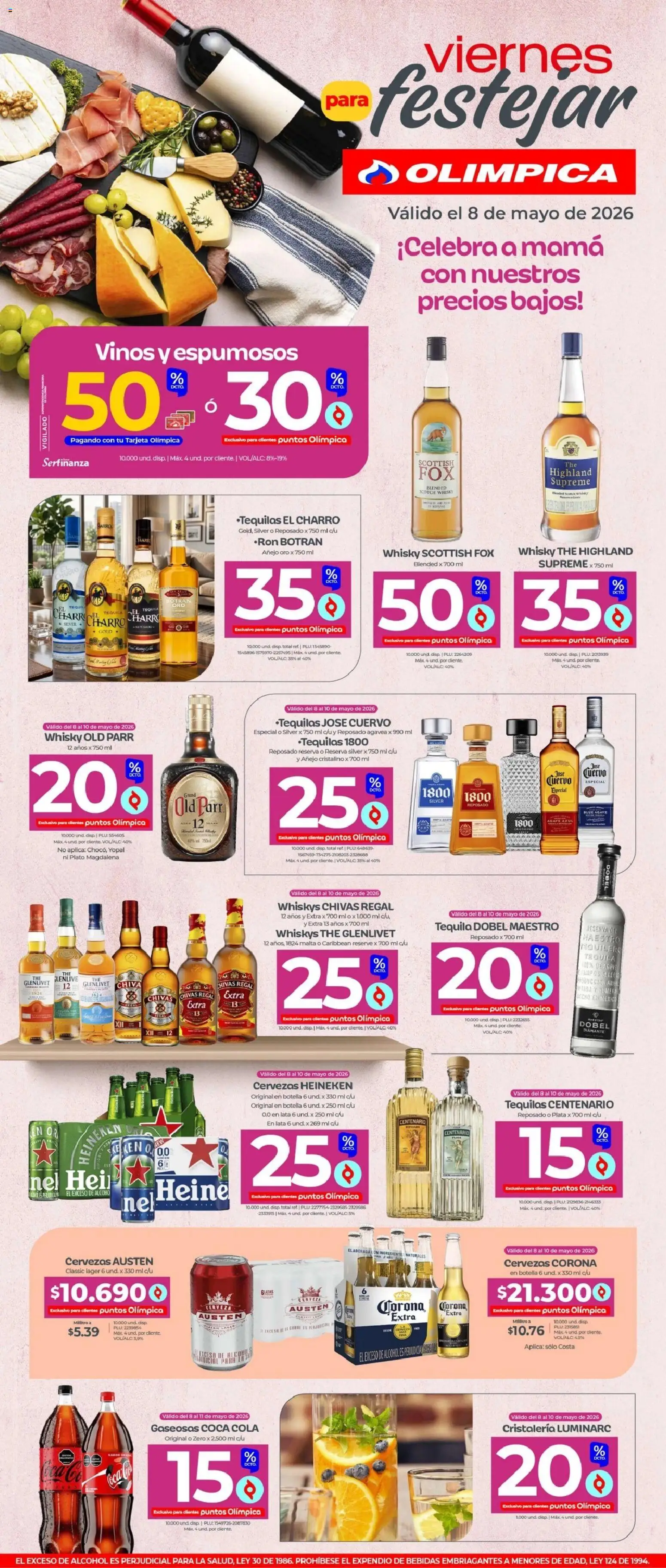 Olímpica revista - valida desde el 08.05.2026 | Página: 1 | Productos: Botella, Corta uñas, Tintura, Cerveza