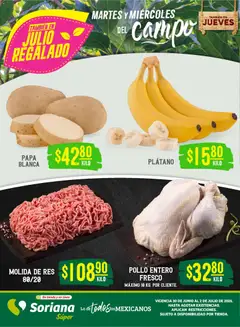 Vista previa de Soriana Martes y Miércoles del Campo Súper: Saltillo y Torreón, nuevo folleto de la tienda, válido en México a partir del 30/06/2026