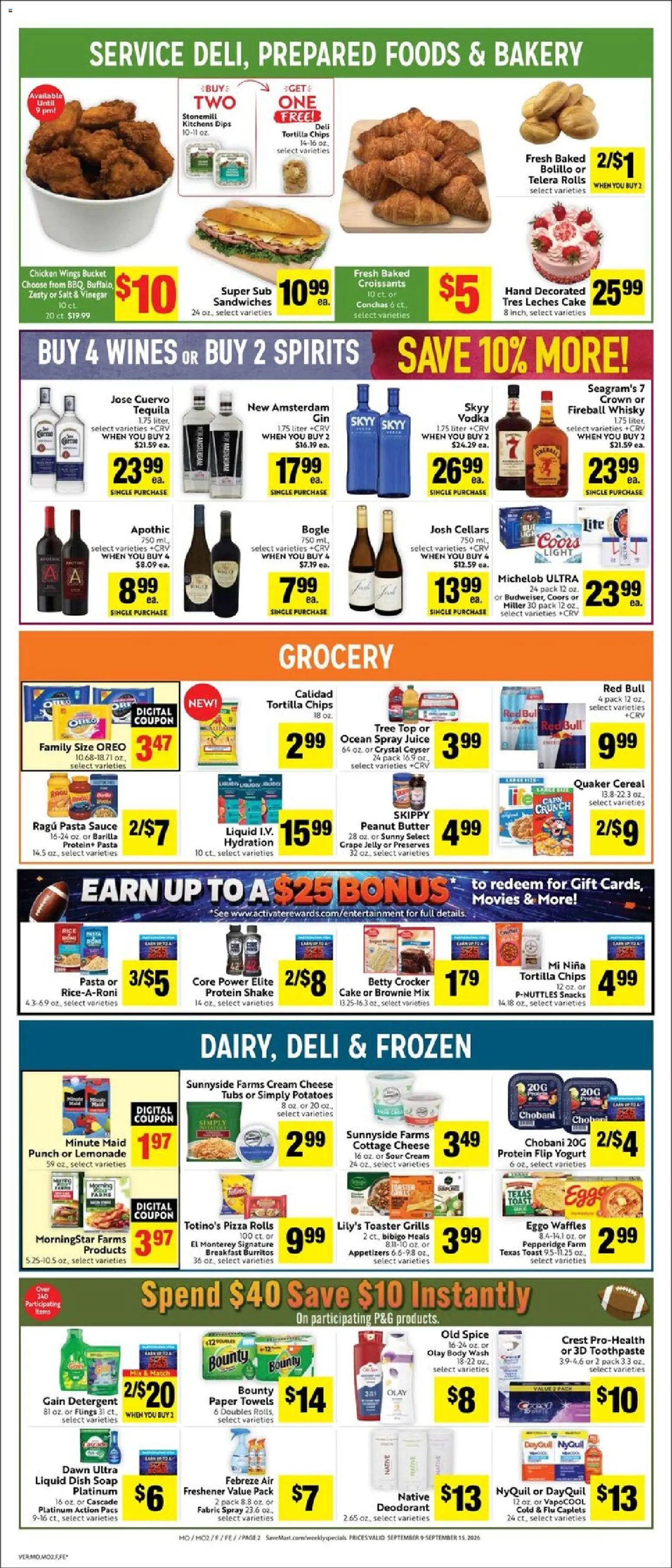 Save Mart Weekly Ad - valid from 09/09/2026 | Page: 2 | Products: Toaster, Sour cream, Salt, Snacks