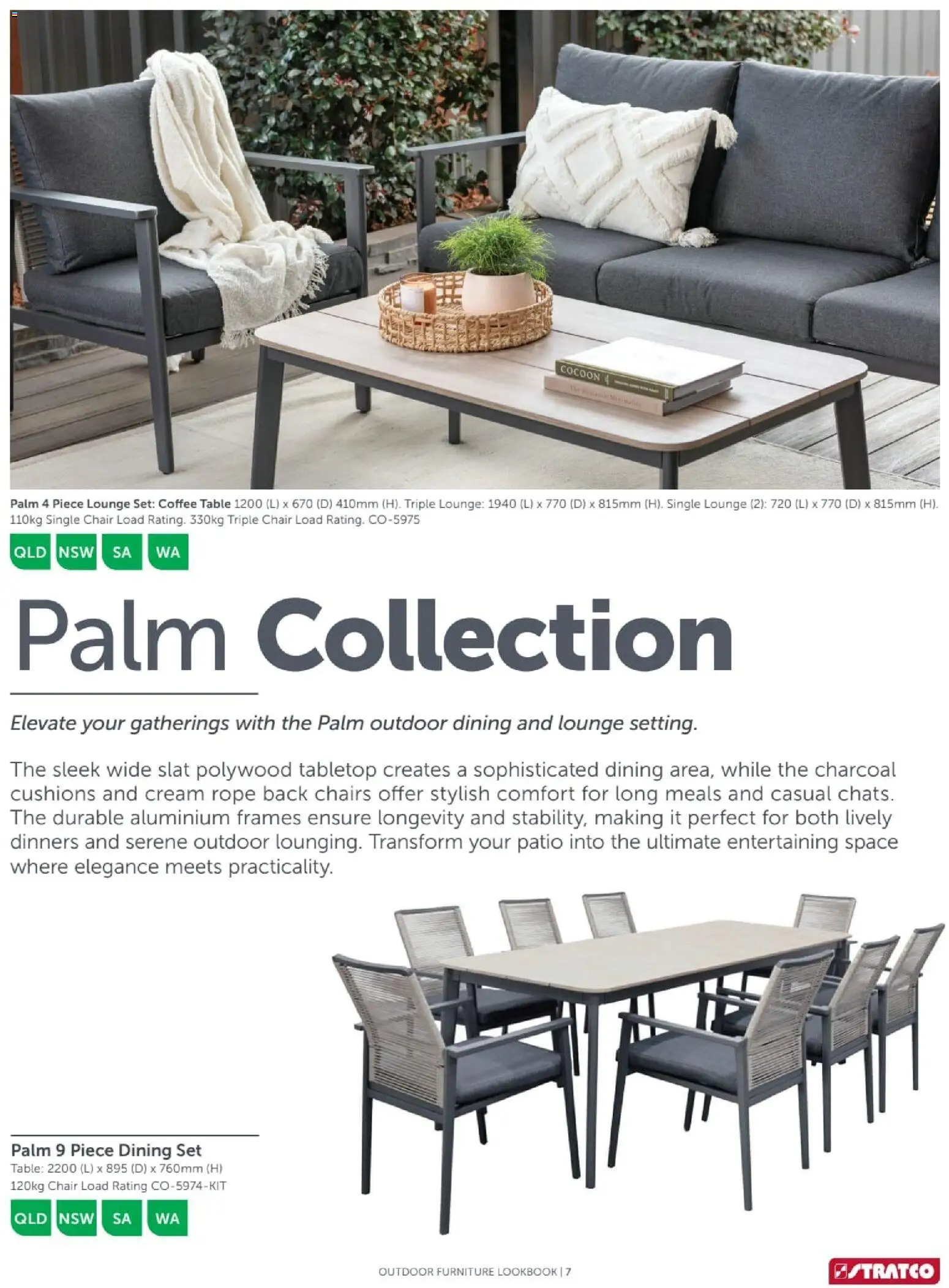 Stratco catalogue - valid from 04/12/2025 | Page: 7 | Products: Table, Chair, Outdoor furniture, Charcoal