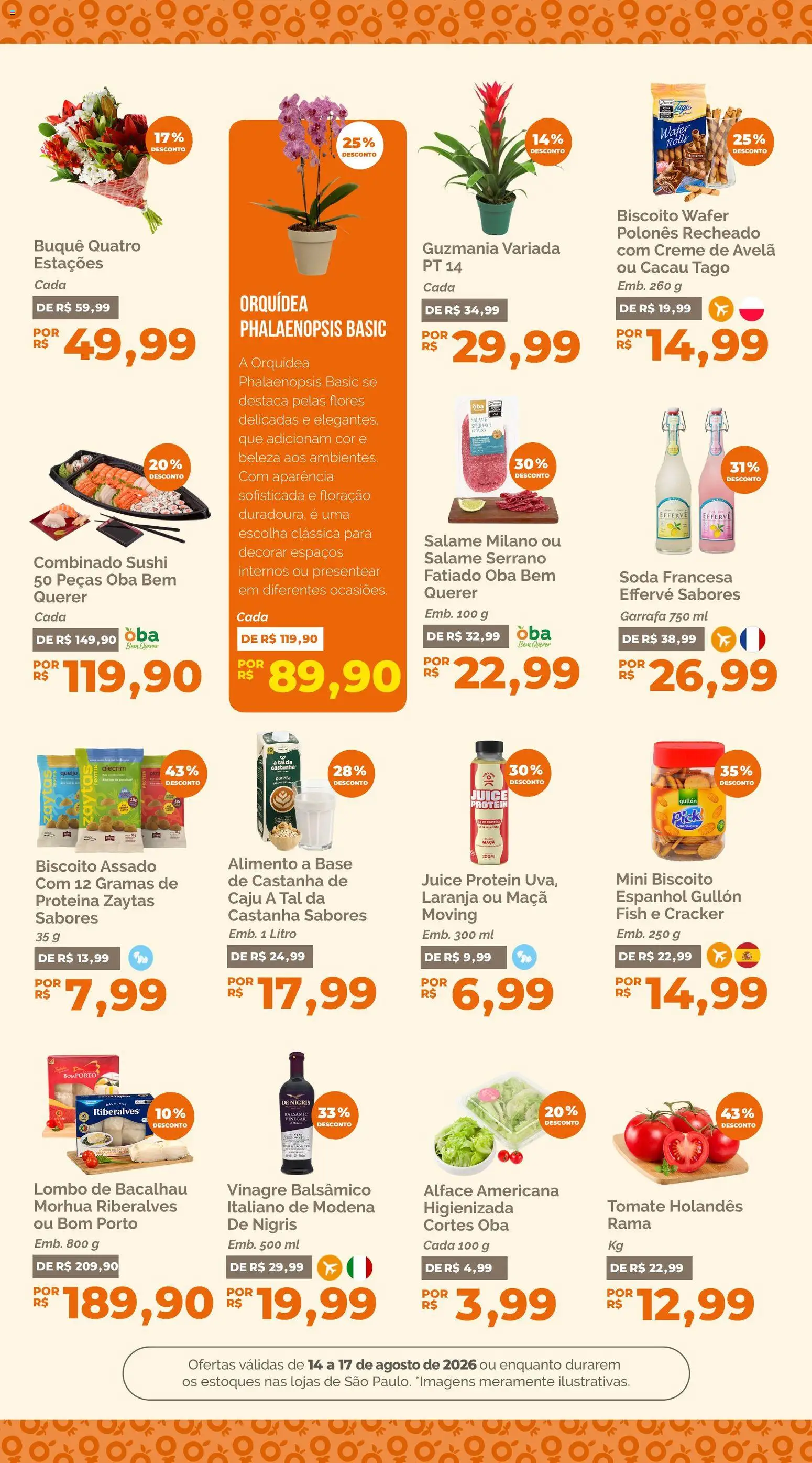 Oba Hortifruti Folheto - válido de 14/08/2026 | Página: 6 | Produtos: Soda, Alface, Proteína, Avelã