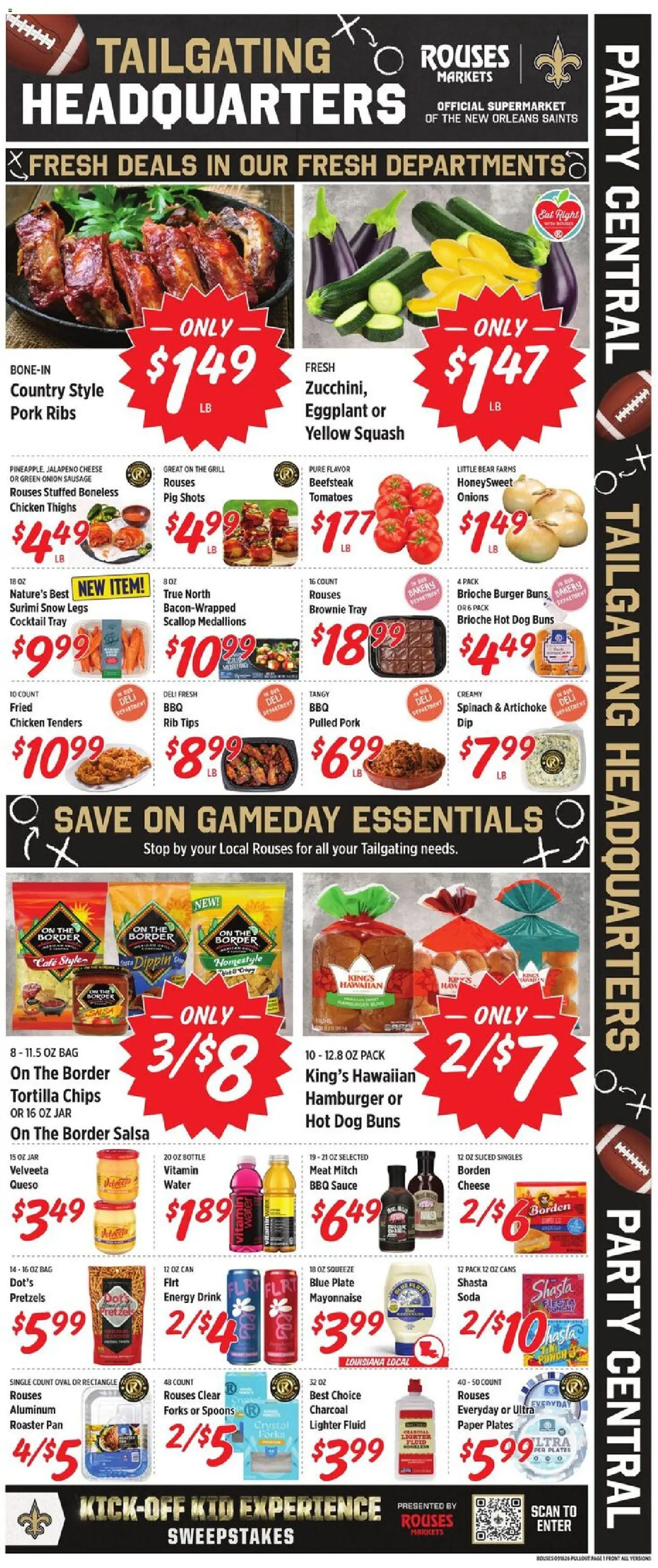 Rouses Weekly Ad - valid from 09/16/2026 | Page: 3 | Products: Chicken, Chips, Eggplant, Lighter