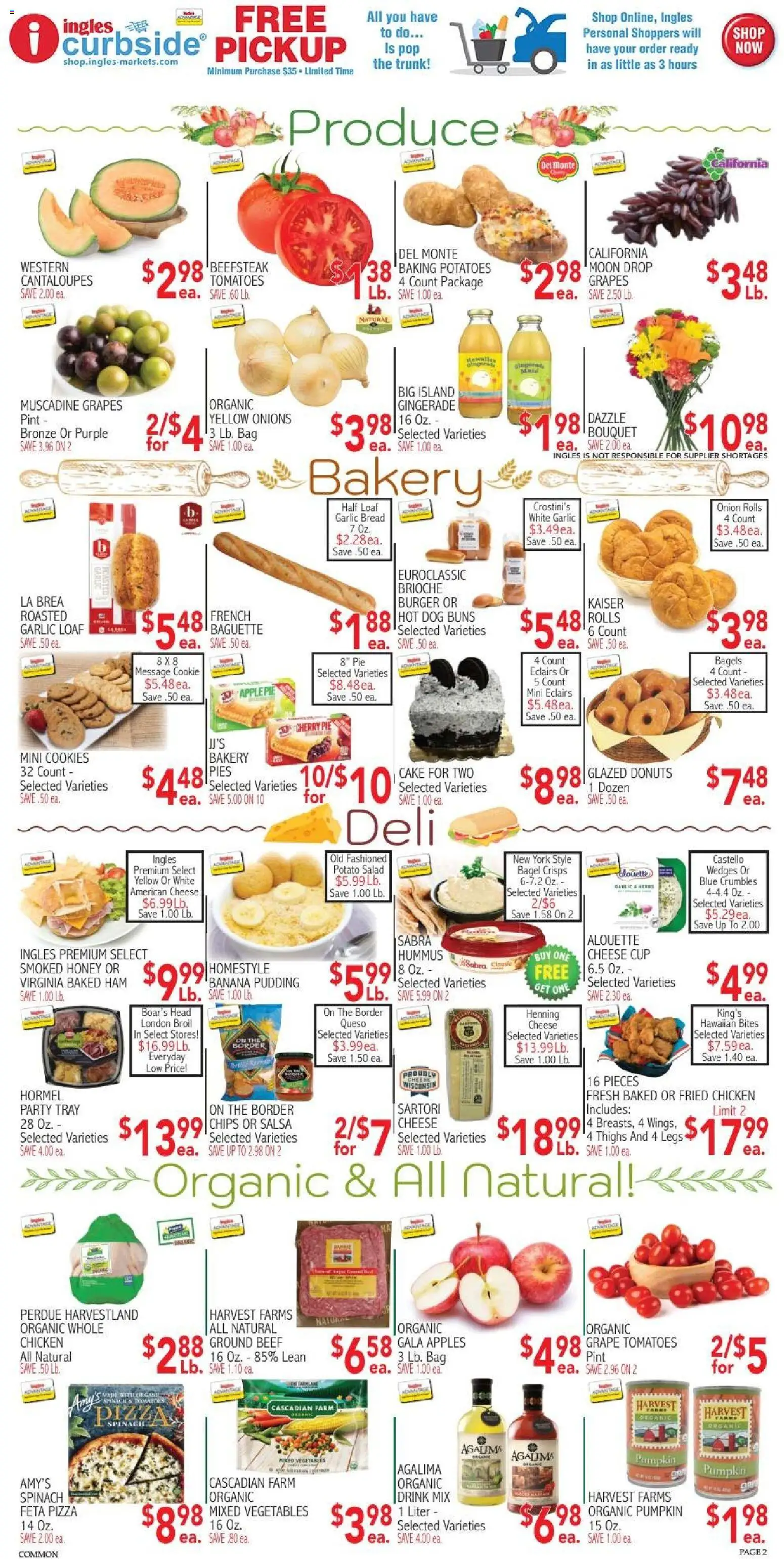 Ingles Weekly Ad - valid from 09/02/2026 | Page: 2 | Products: Ham, Potatoes, Grapes, Cherry Pie