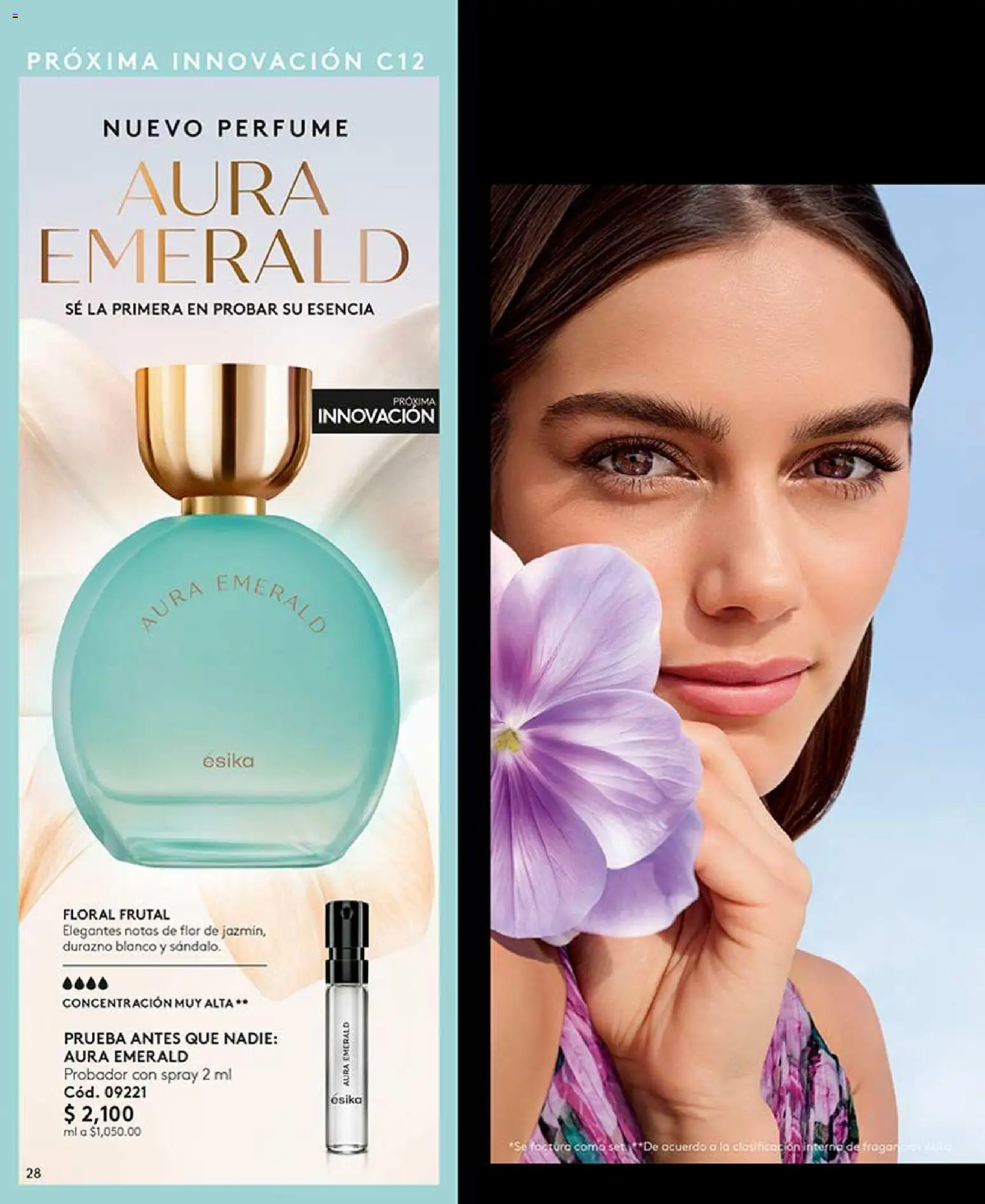 Ésika revista - valida desde el 17/07/2026 | Página: 28 | Productos: Perfume, Durazno
