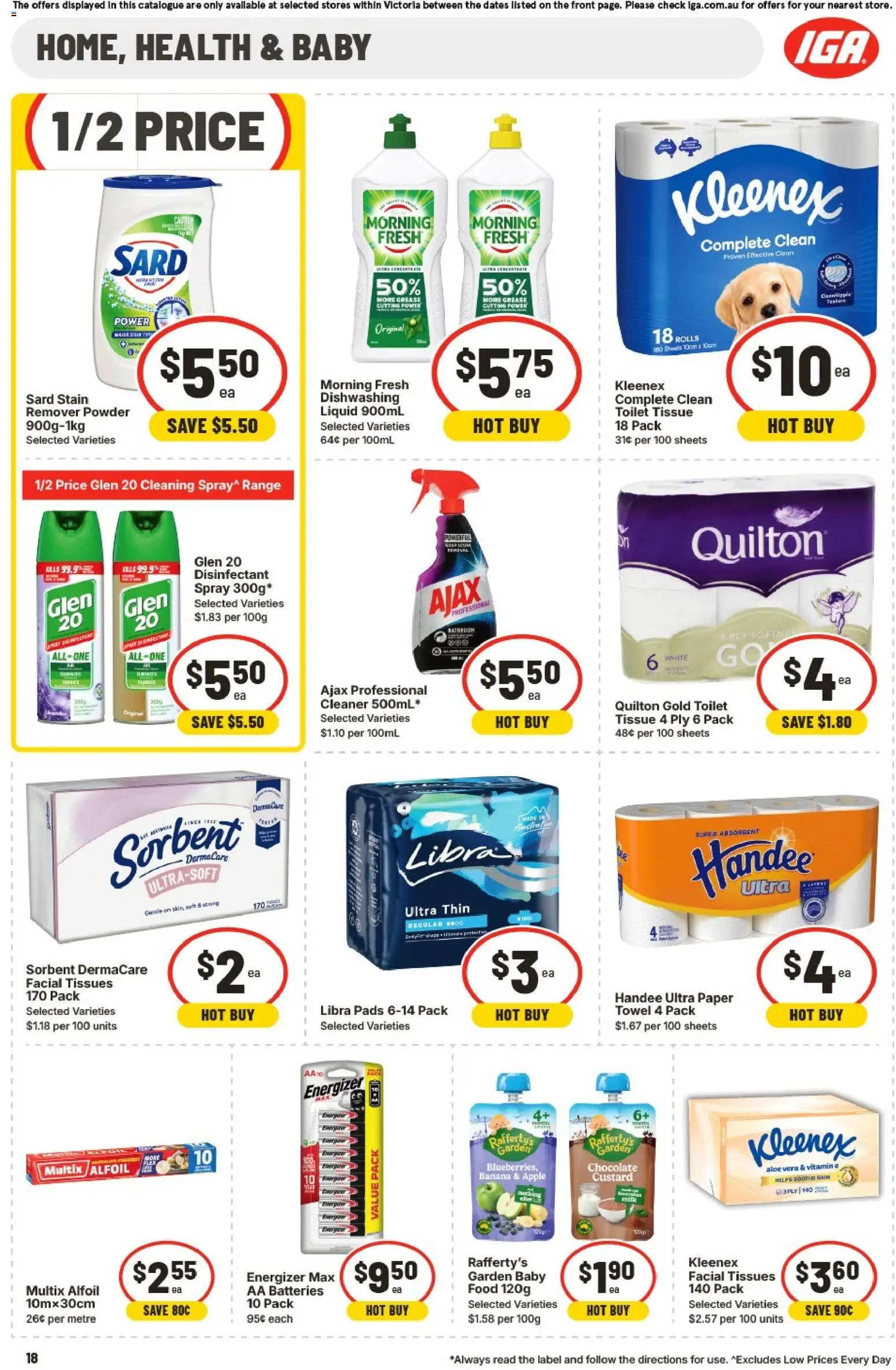 IGA catalogue - valid from 26/08/2026 | Page: 15 | Products: Toilet, Cleaner, Aloe vera, Vitamin
