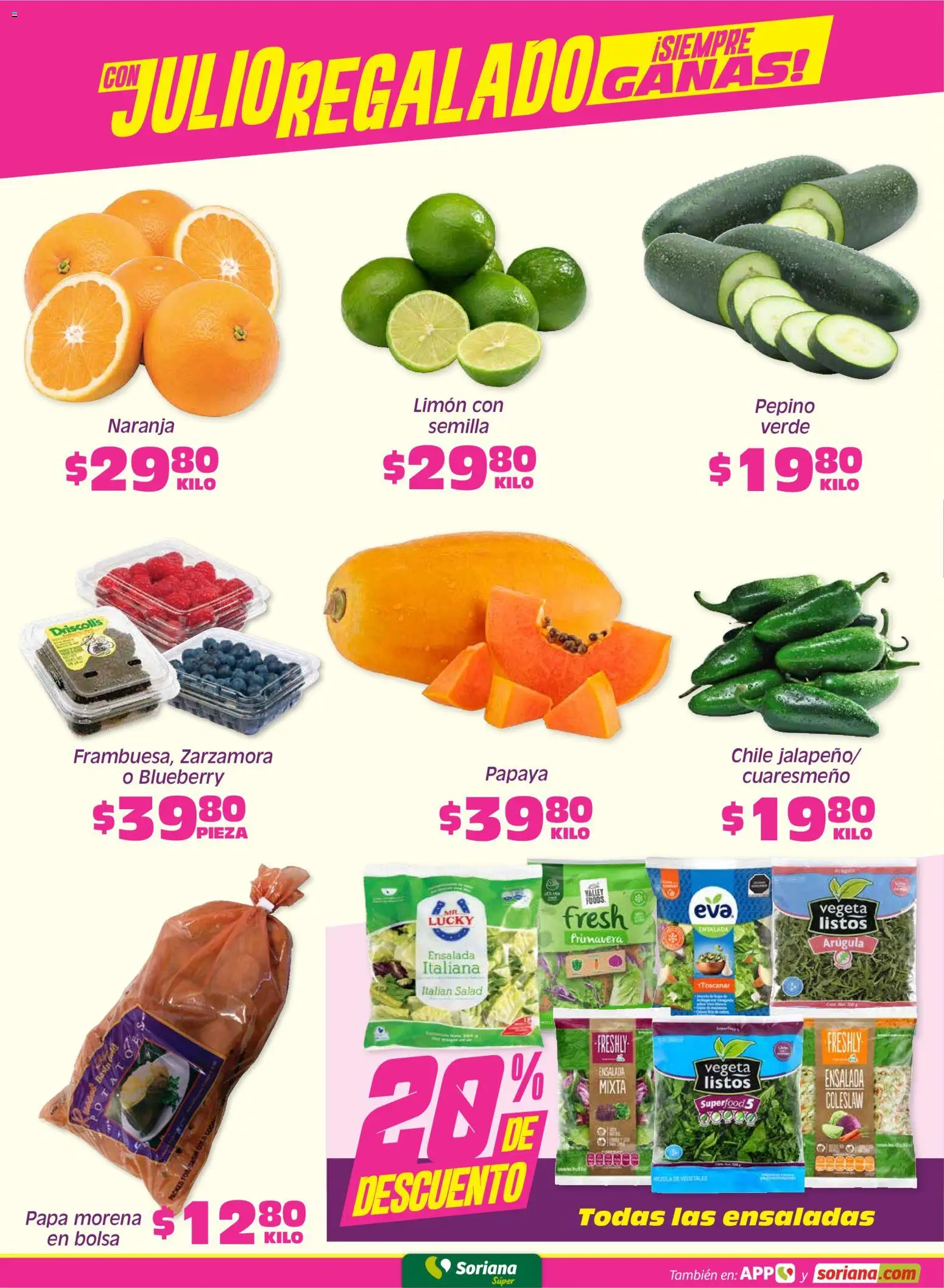 Nuevas ofertas de Soriana válidas en toda la República Mexicana desde el 19.06.2026. ¡Encuentra las mejores ofertas en Soriana Fin de Semana Súper: Saltillo y Torreón! | Página: 2