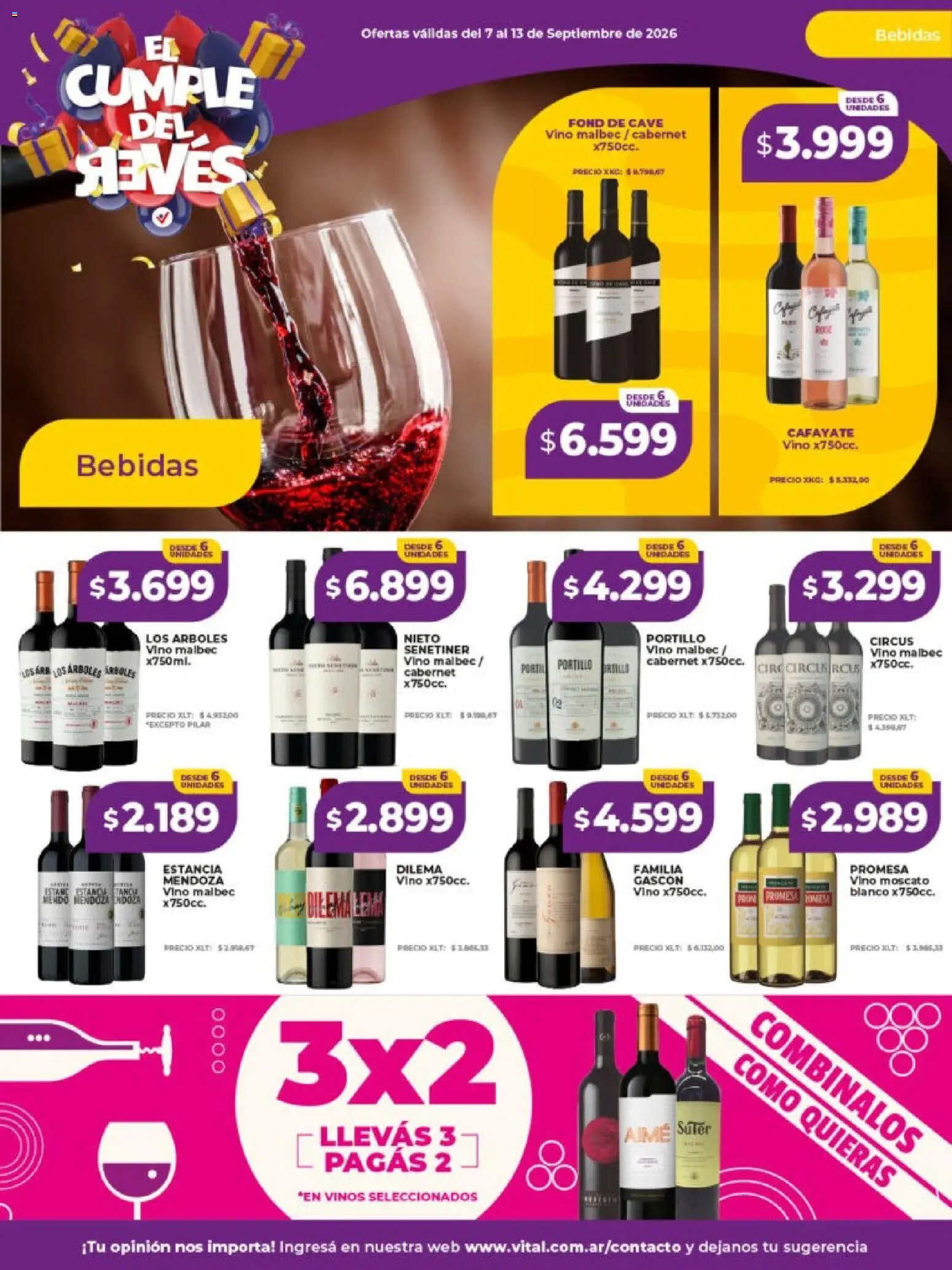 Vital - Ofertas │ válido desde el 07/09/2026 | Página: 14 | Productos: Bebidas, Vino